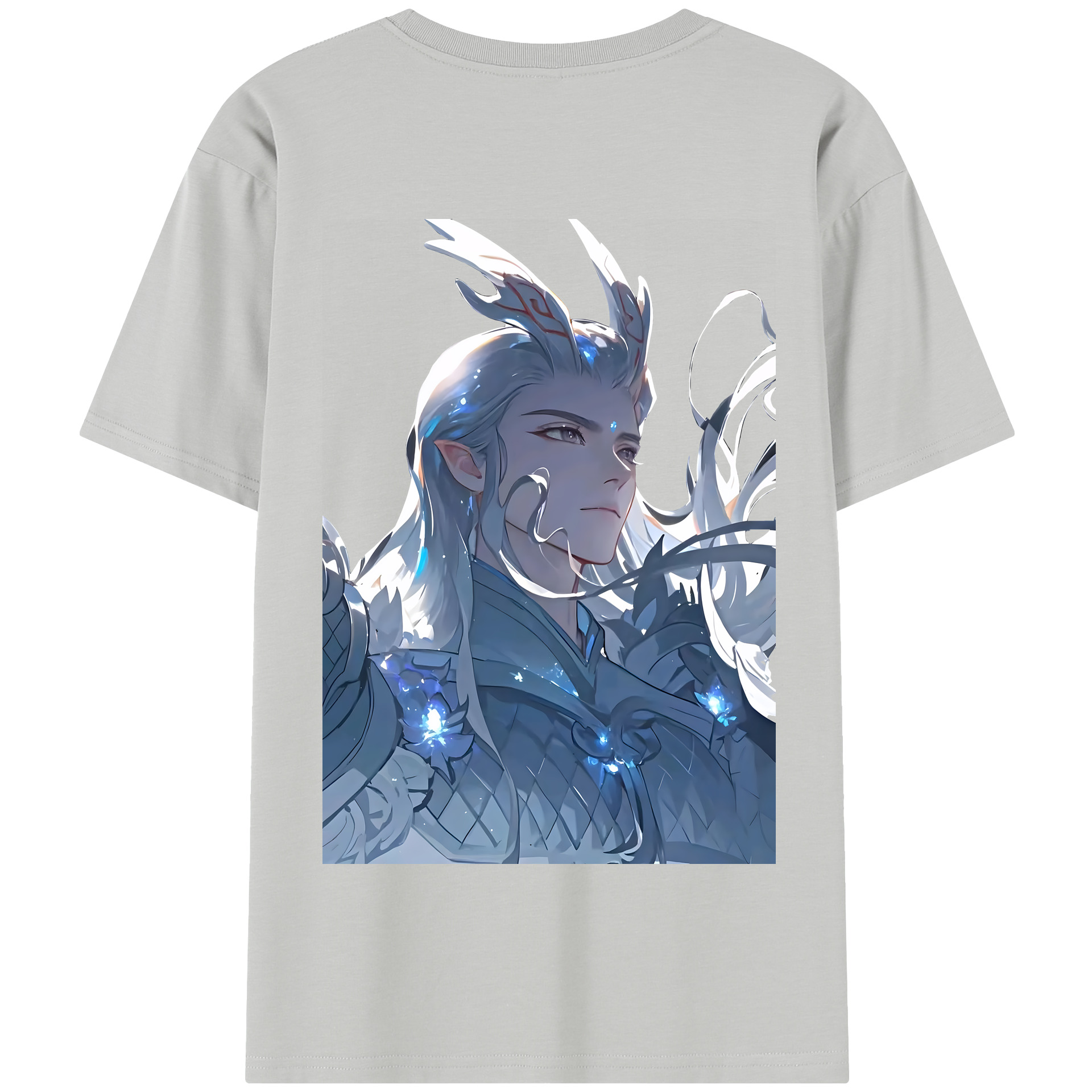 （画像用） Ne Zha 2 ナタ 魔童の大暴れ 綿100％半袖Tシャツ（背面プリント）