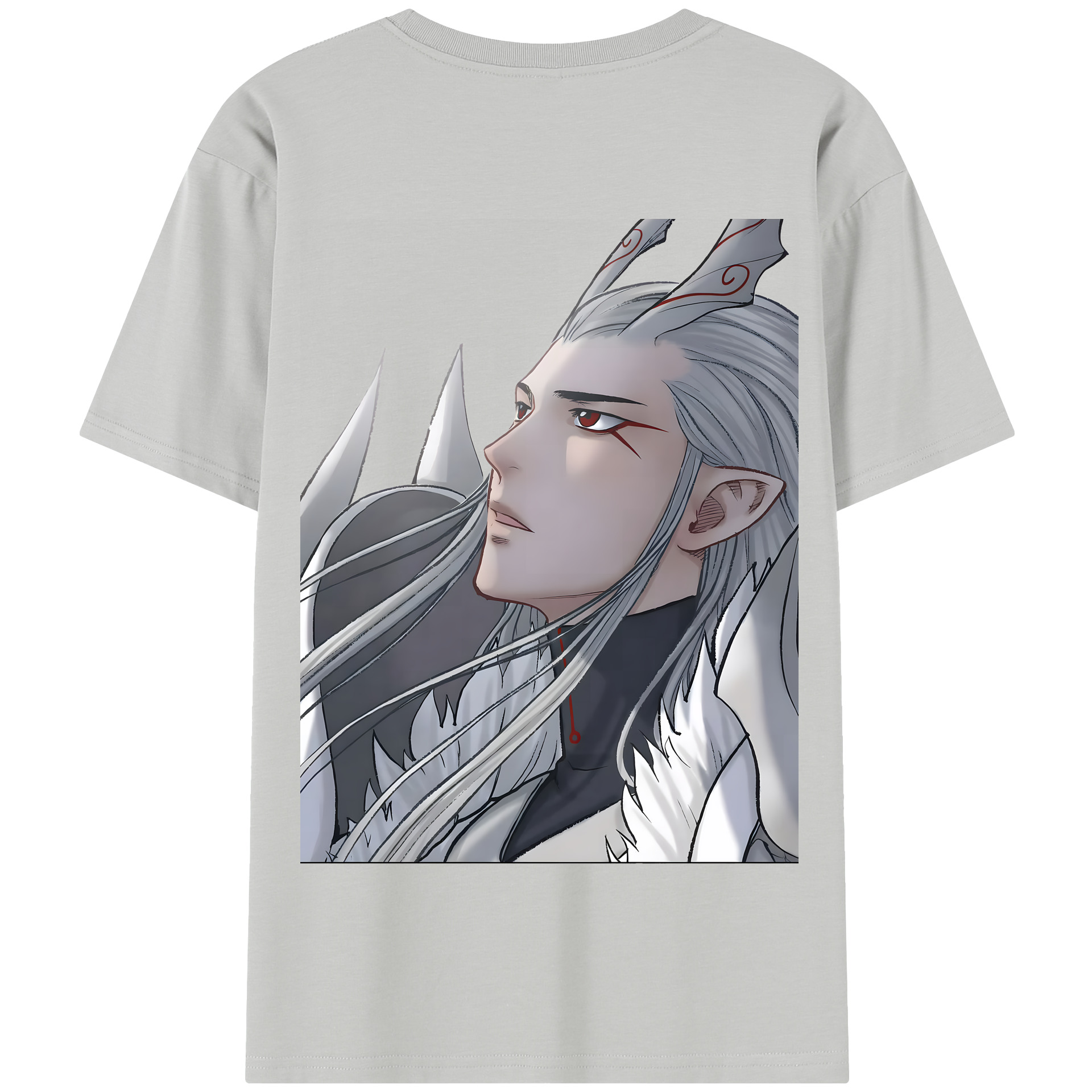（画像用） Ne Zha 2 ナタ 魔童の大暴れ 綿100％半袖Tシャツ（背面プリント）