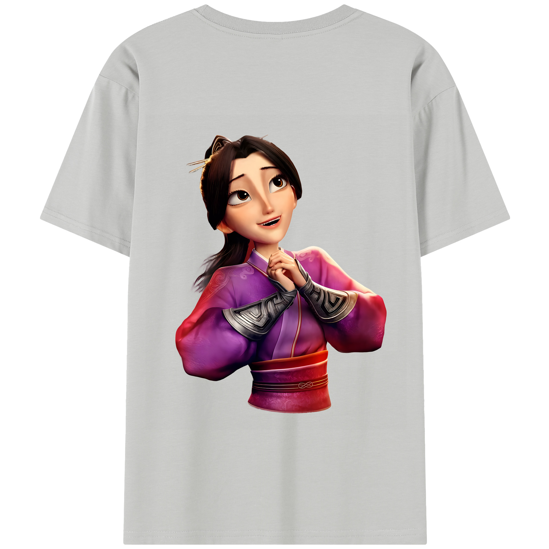 （画像用） Ne Zha 2 ナタ 魔童の大暴れ 綿100％半袖Tシャツ（背面プリント）