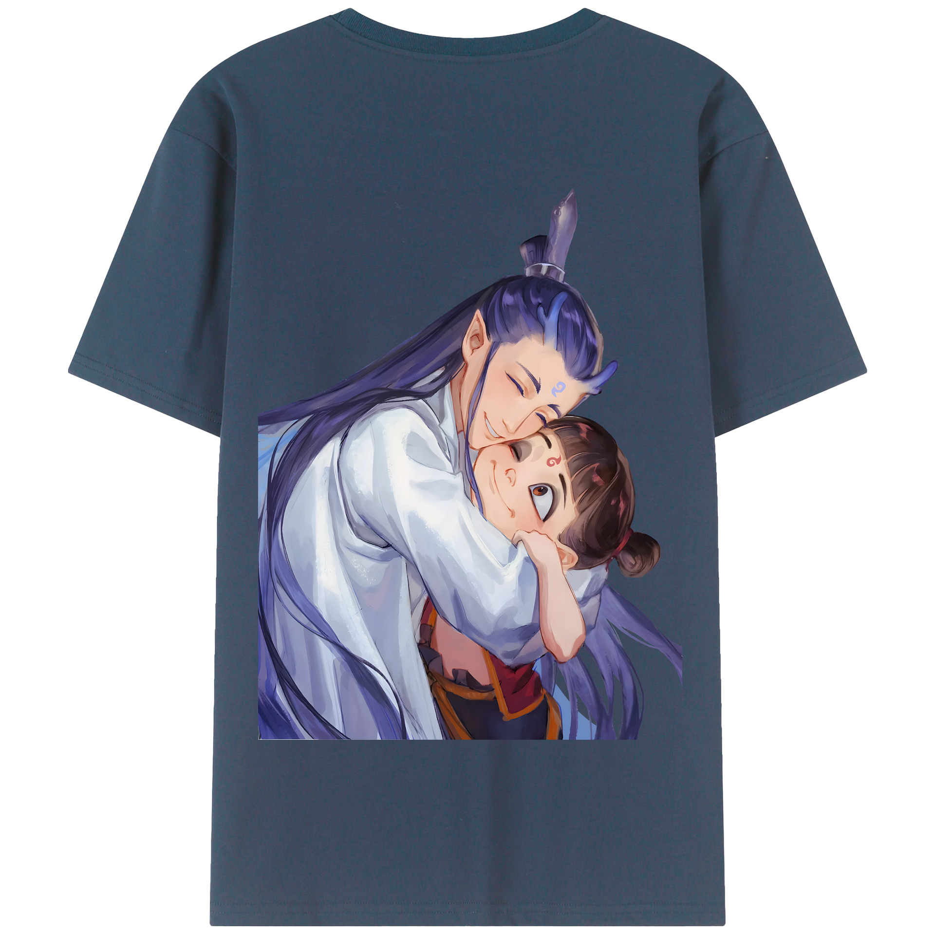 （画像用） Ne Zha 2 ナタ 魔童の大暴れ 綿100％半袖Tシャツ（背面プリント）