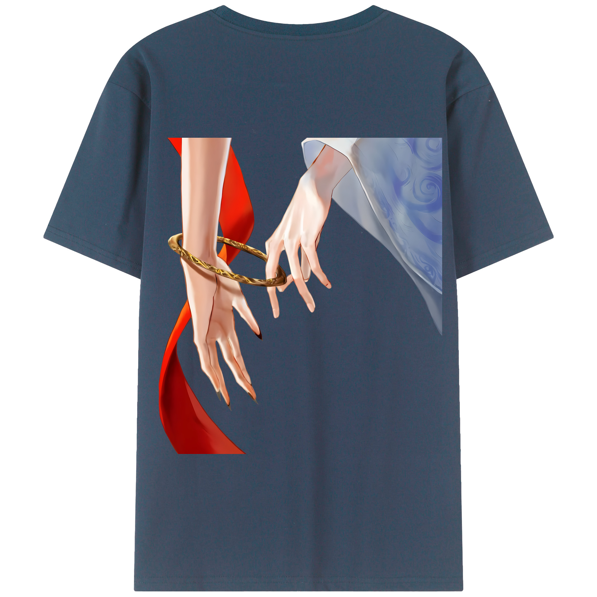 （画像用） Ne Zha 2 ナタ 魔童の大暴れ 綿100％半袖Tシャツ（背面プリント）
