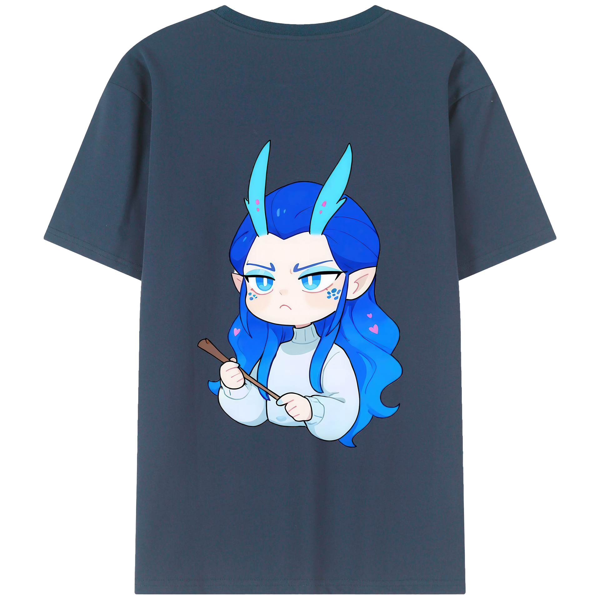（画像用） Ne Zha 2 ナタ 魔童の大暴れ 綿100％半袖Tシャツ（背面プリント）