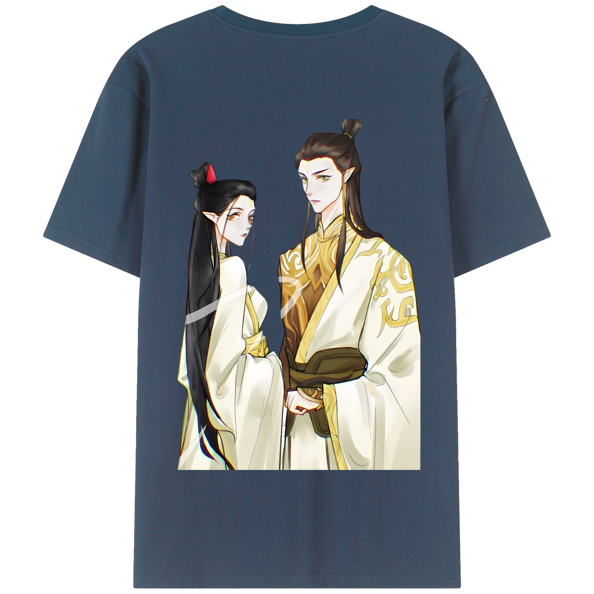 （画像用） Ne Zha 2 ナタ 魔童の大暴れ 綿100％半袖Tシャツ（背面プリント）