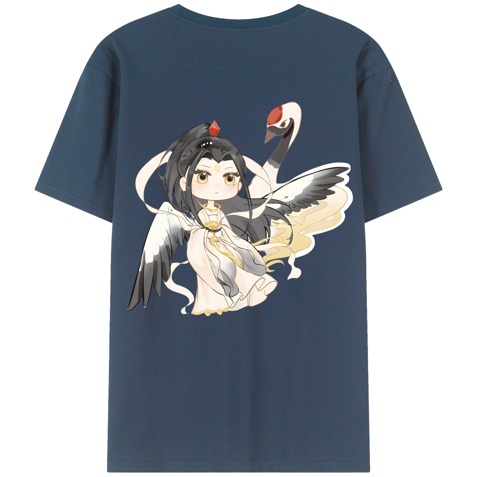 （画像用） Ne Zha 2 ナタ 魔童の大暴れ 綿100％半袖Tシャツ（背面プリント）