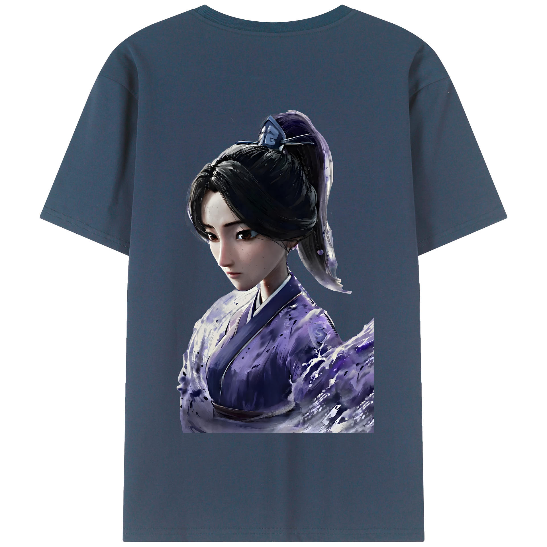 （画像用） Ne Zha 2 ナタ 魔童の大暴れ 綿100％半袖Tシャツ（背面プリント）