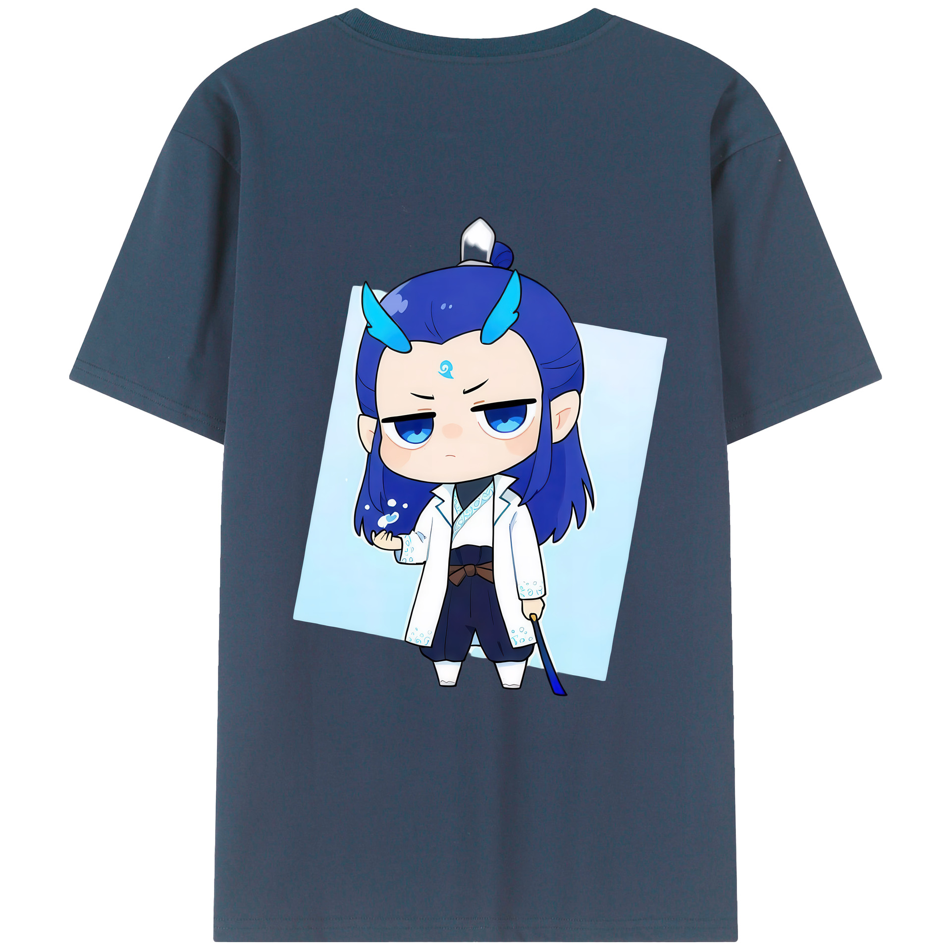 （画像用） Ne Zha 2 ナタ 魔童の大暴れ 綿100％半袖Tシャツ（背面プリント）