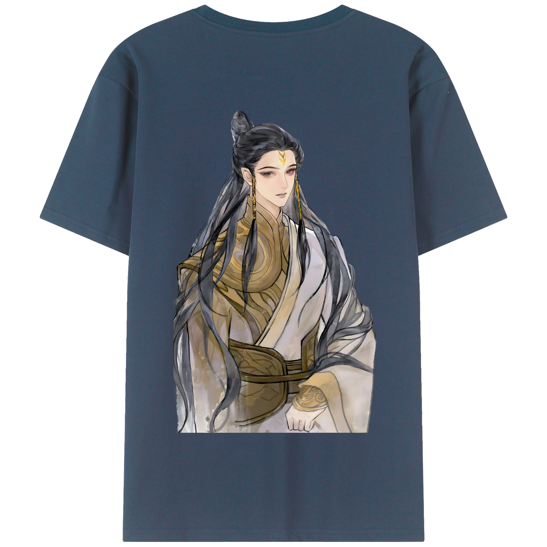 （画像用） Ne Zha 2 ナタ 魔童の大暴れ 綿100％半袖Tシャツ（背面プリント）