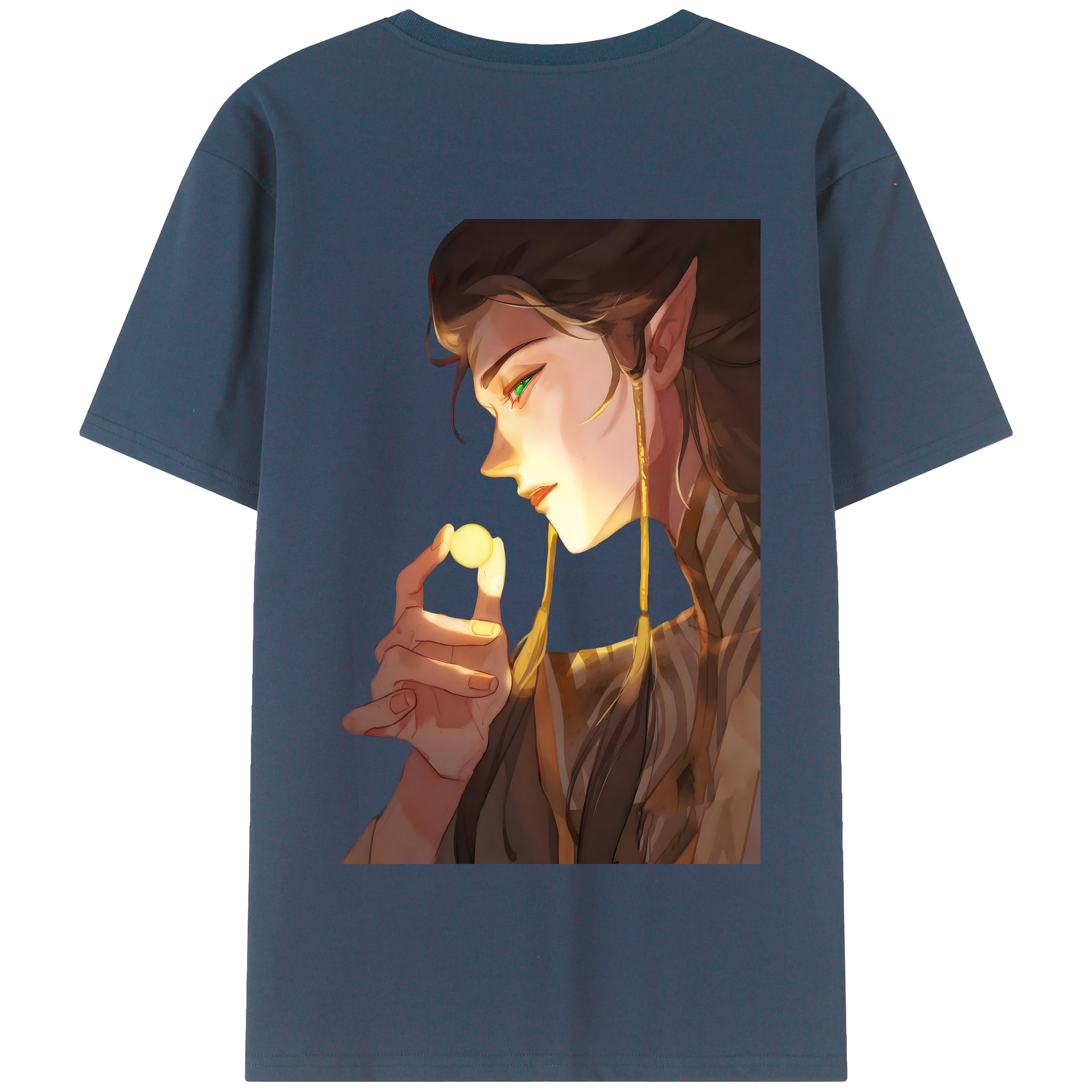 （画像用） Ne Zha 2 ナタ 魔童の大暴れ 綿100％半袖Tシャツ（背面プリント）