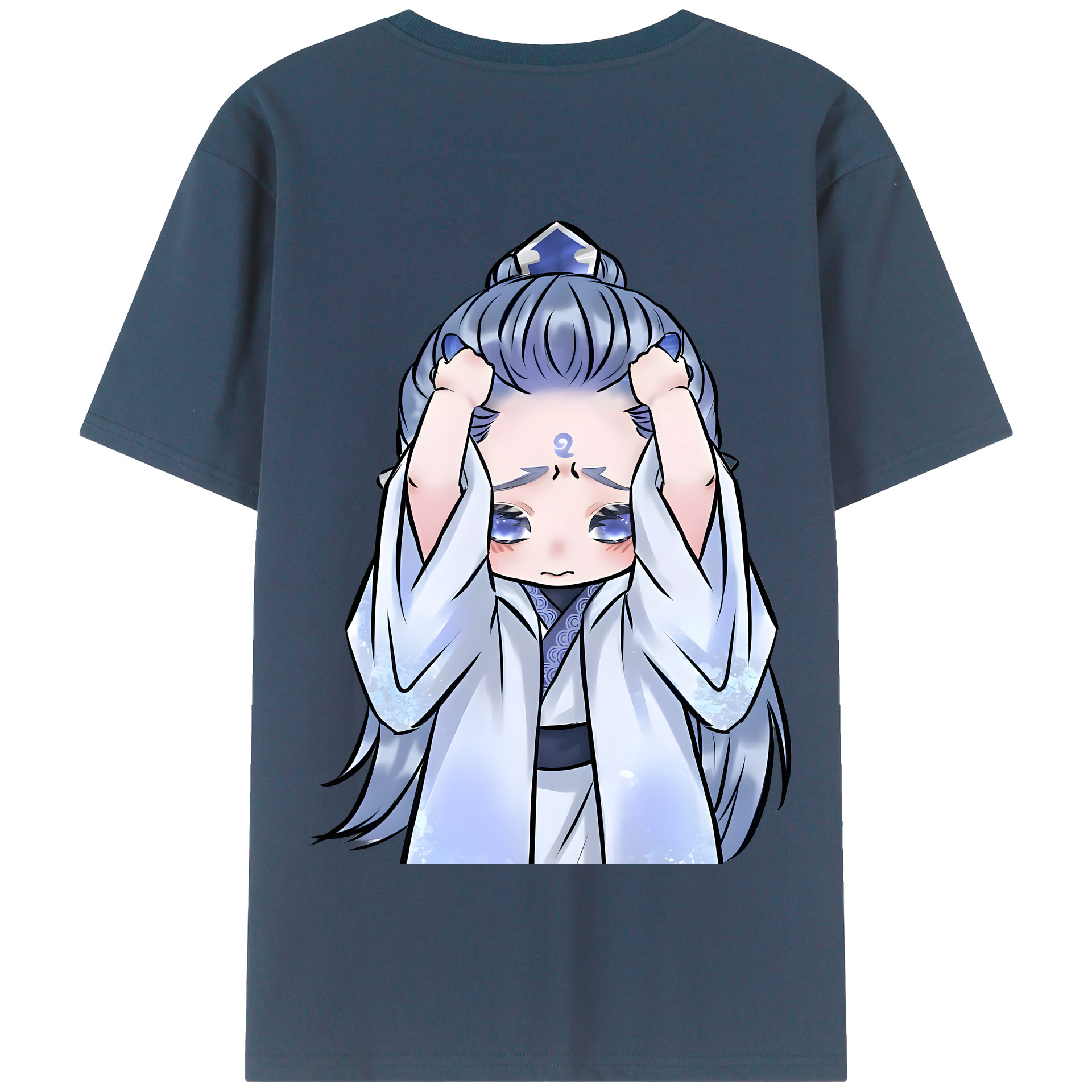 （画像用） Ne Zha 2 ナタ 魔童の大暴れ 綿100％半袖Tシャツ（背面プリント）
