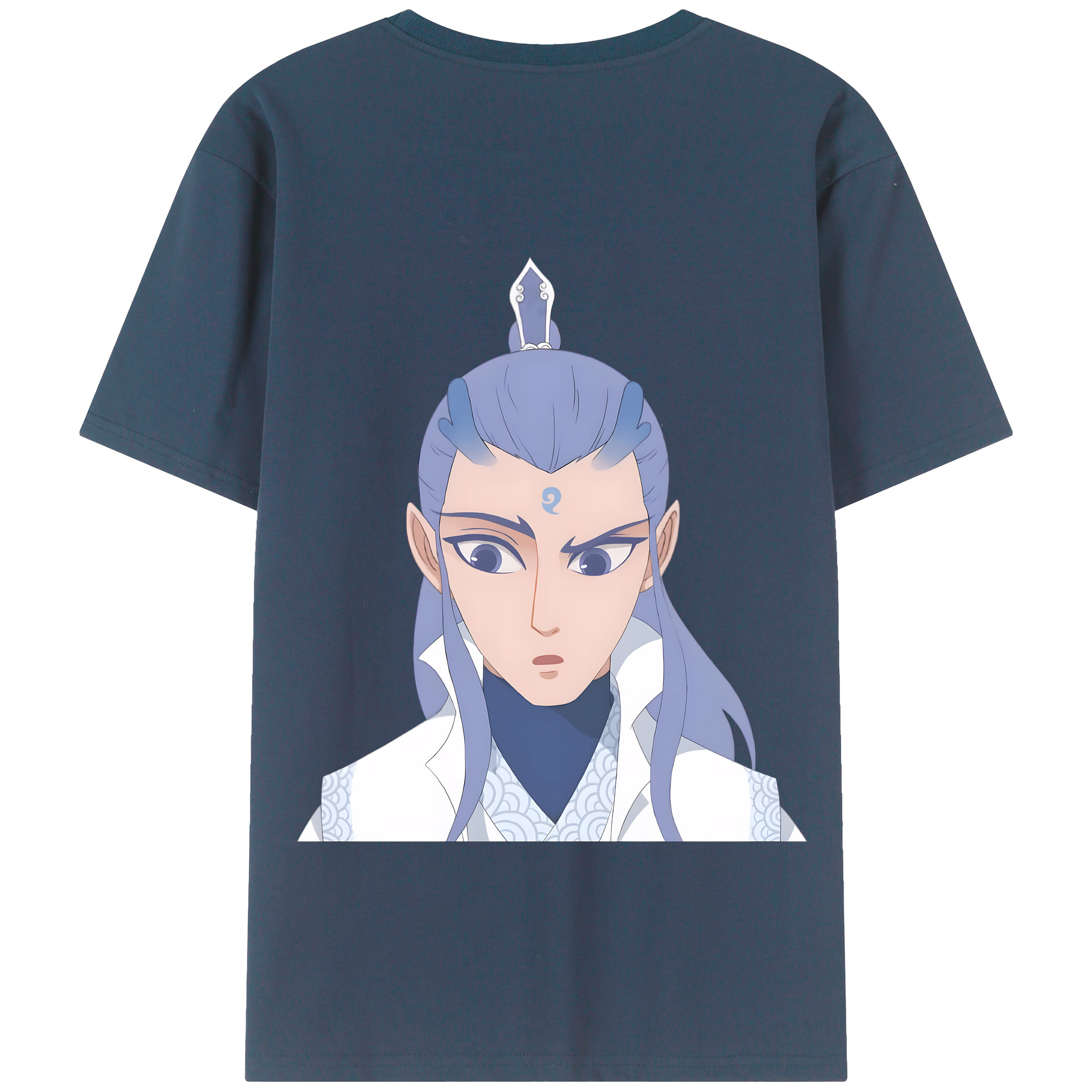 （画像用） Ne Zha 2 ナタ 魔童の大暴れ 綿100％半袖Tシャツ（背面プリント）