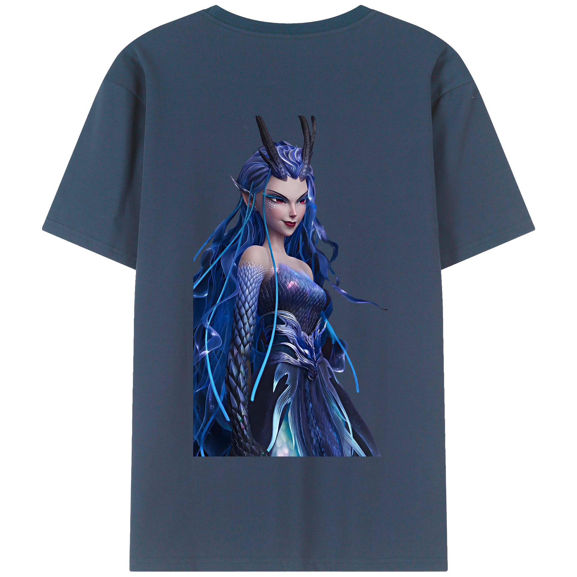 （画像用） Ne Zha 2 ナタ 魔童の大暴れ 綿100％半袖Tシャツ（背面プリント）