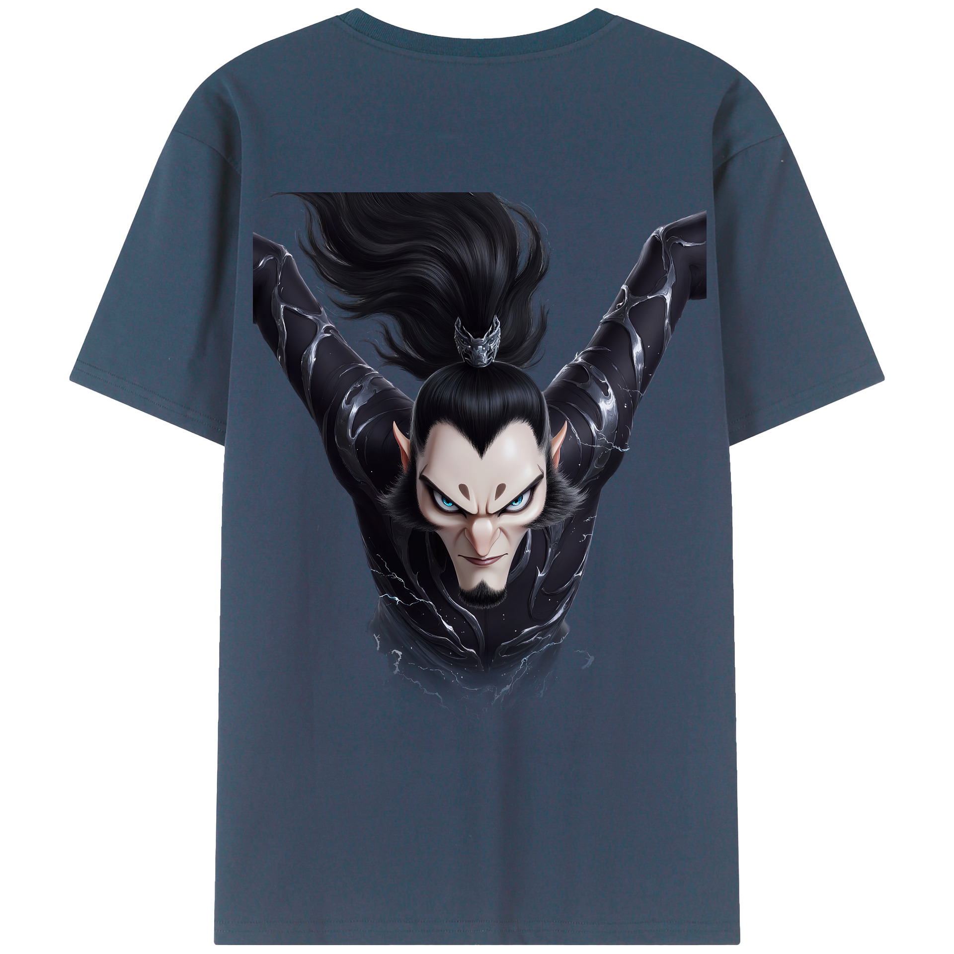 （画像用） Ne Zha 2 ナタ 魔童の大暴れ 綿100％半袖Tシャツ（背面プリント）