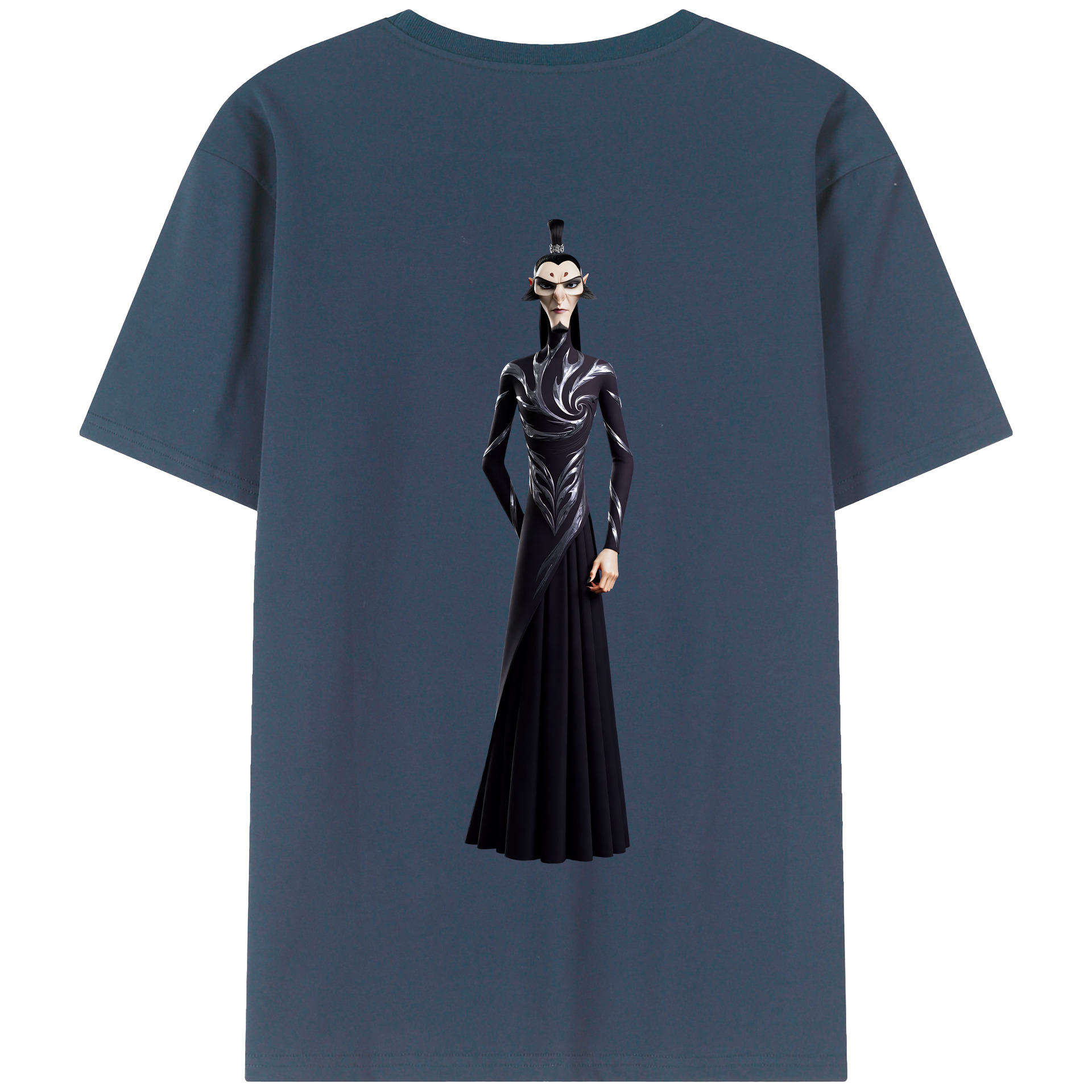（画像用） Ne Zha 2 ナタ 魔童の大暴れ 綿100％半袖Tシャツ（背面プリント）