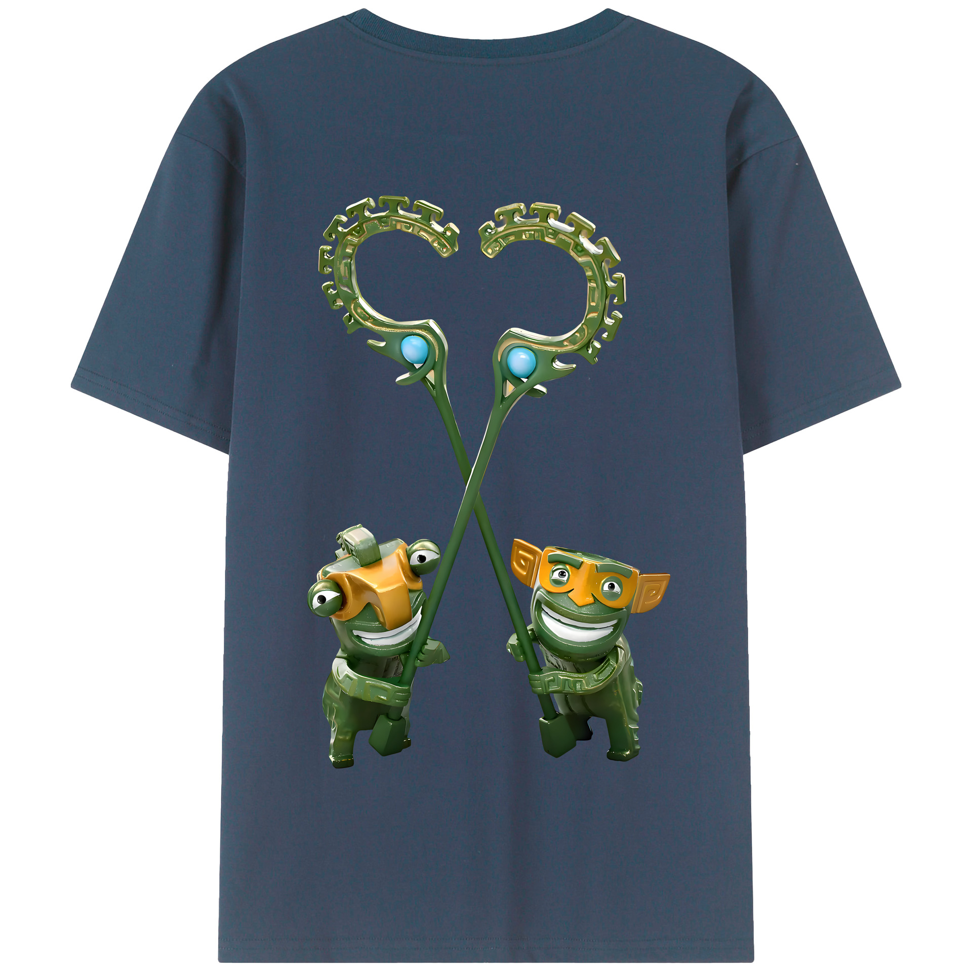 （画像用） Ne Zha 2 ナタ 魔童の大暴れ 綿100％半袖Tシャツ（背面プリント）