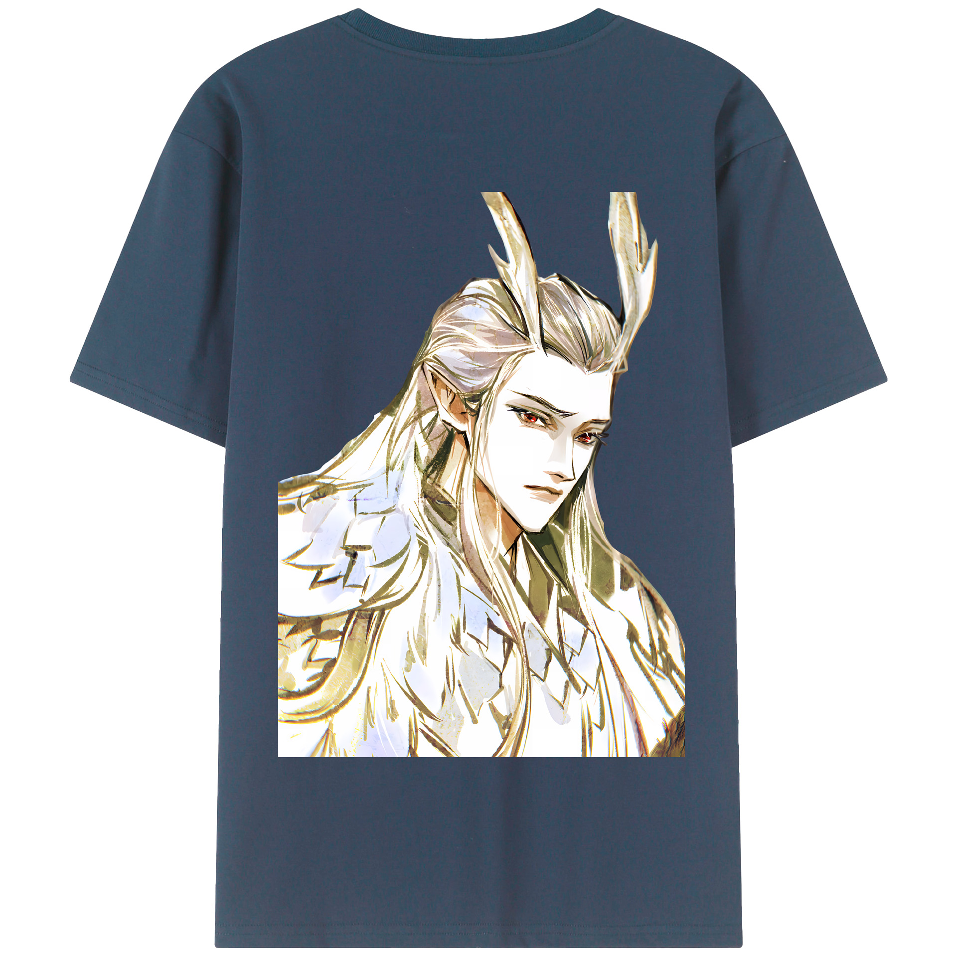 （画像用） Ne Zha 2 ナタ 魔童の大暴れ 綿100％半袖Tシャツ（背面プリント）