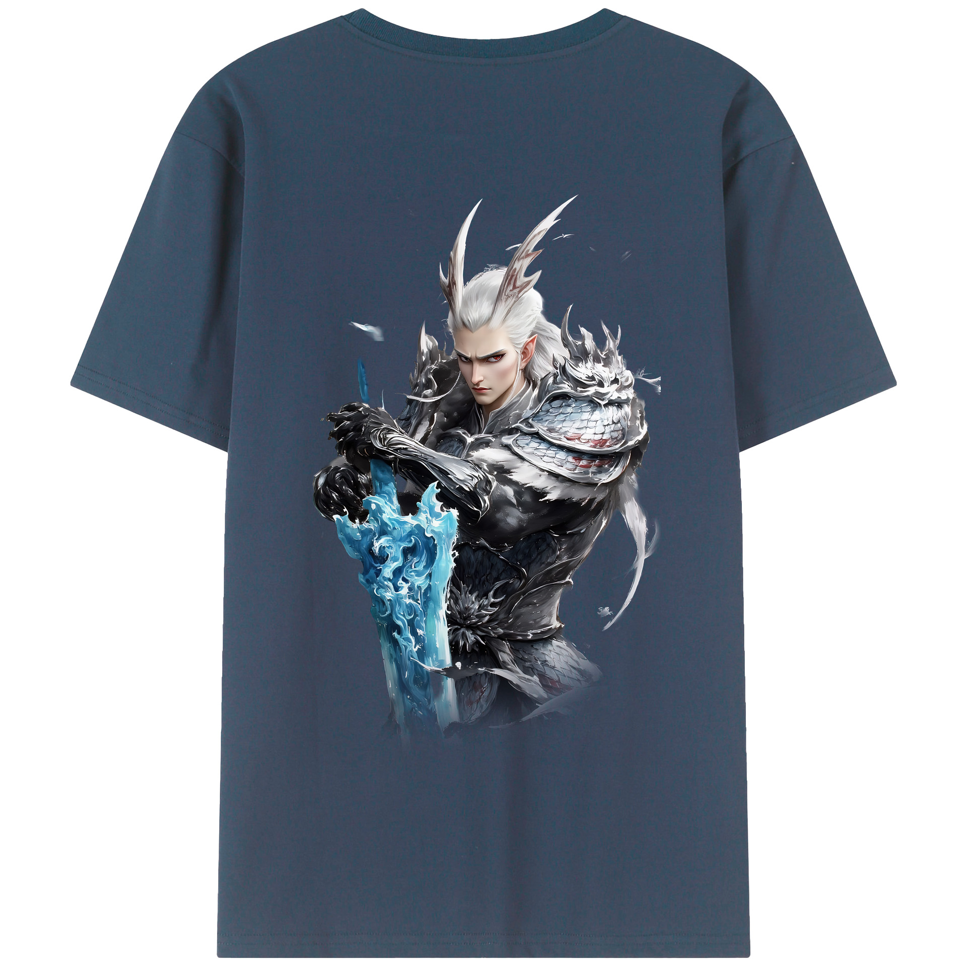 （画像用） Ne Zha 2 ナタ 魔童の大暴れ 綿100％半袖Tシャツ（背面プリント）