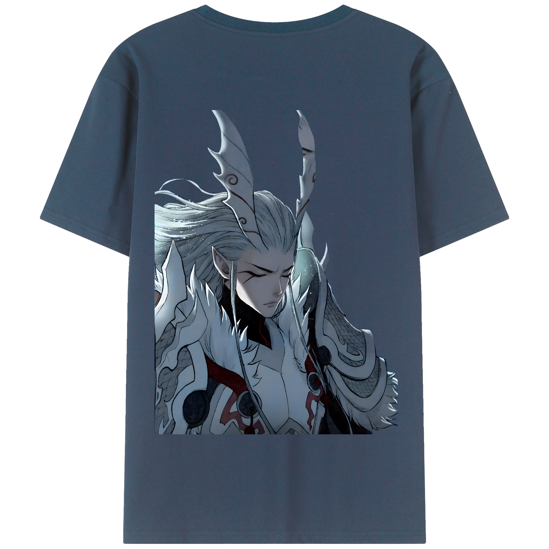 （画像用） Ne Zha 2 ナタ 魔童の大暴れ 綿100％半袖Tシャツ（背面プリント）