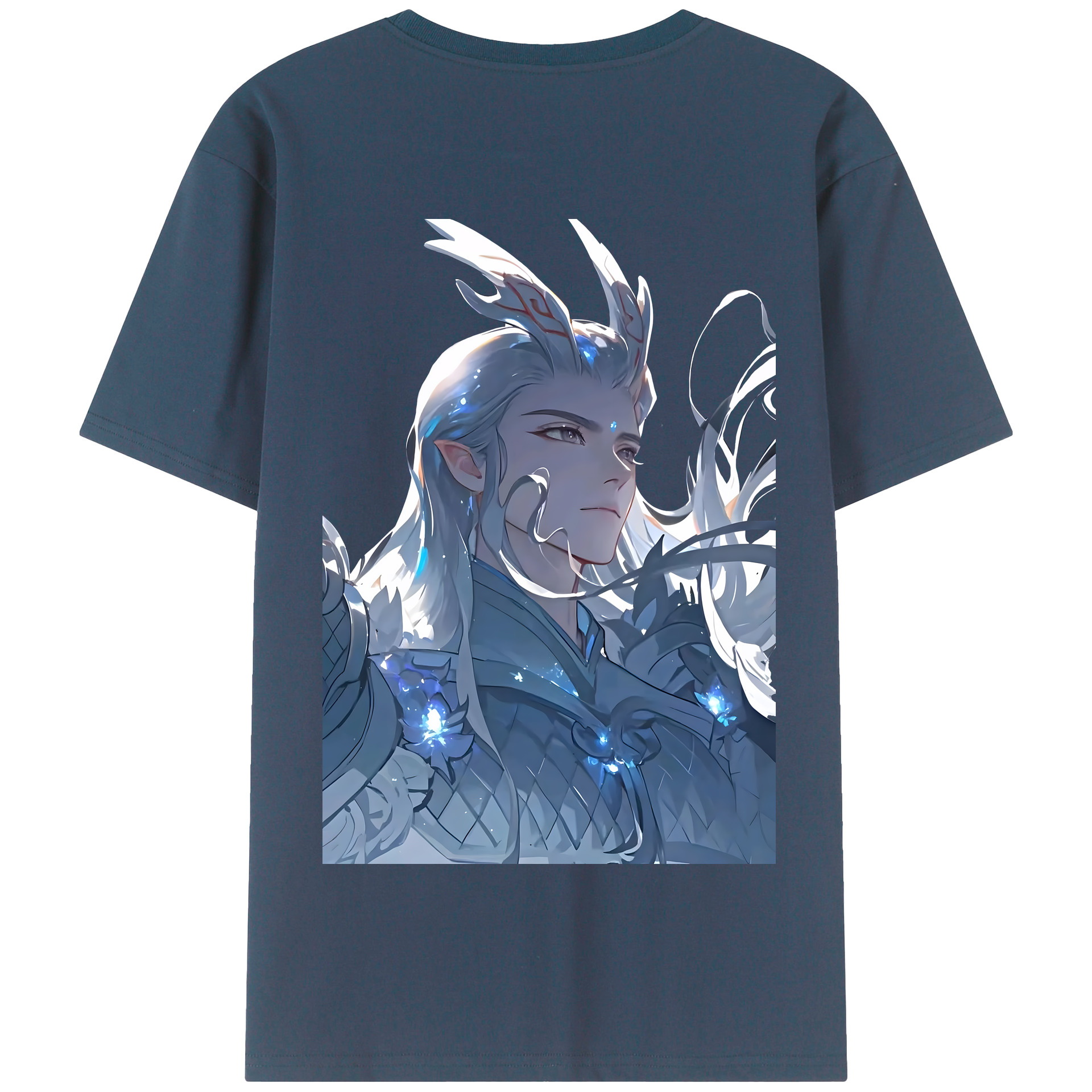 （画像用） Ne Zha 2 ナタ 魔童の大暴れ 綿100％半袖Tシャツ（背面プリント）