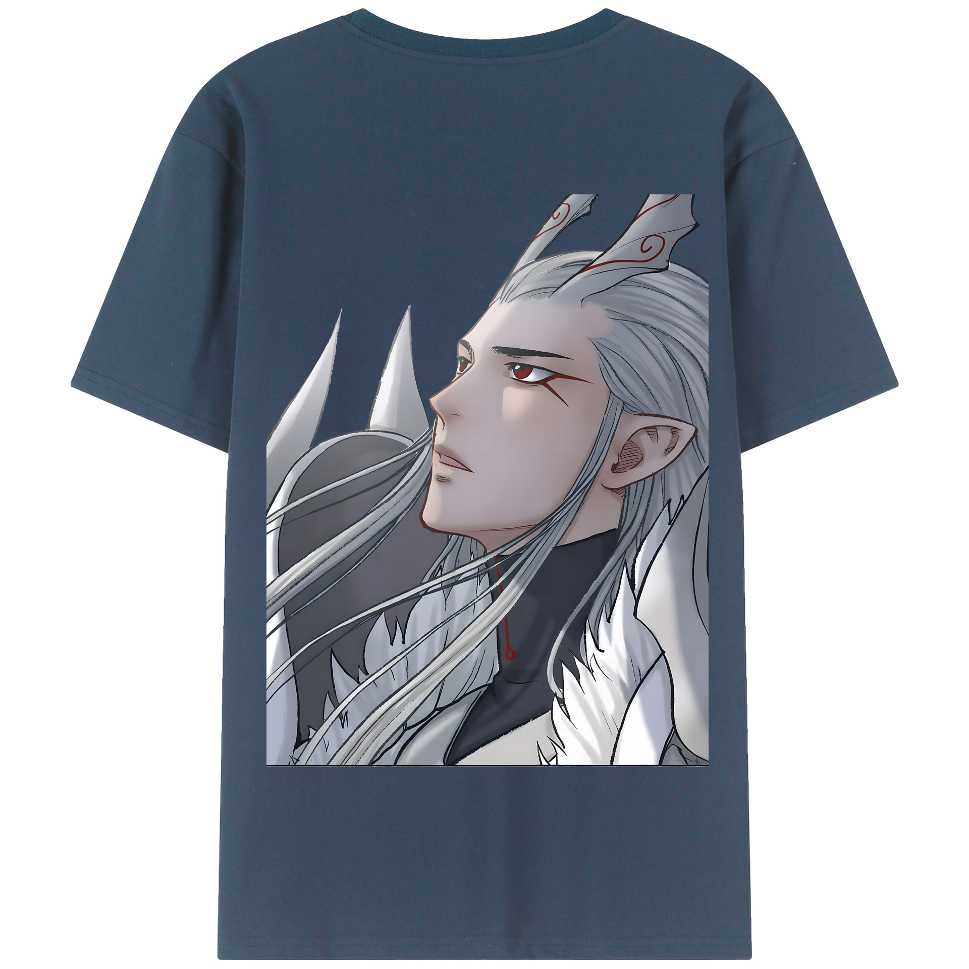 （画像用） Ne Zha 2 ナタ 魔童の大暴れ 綿100％半袖Tシャツ（背面プリント）