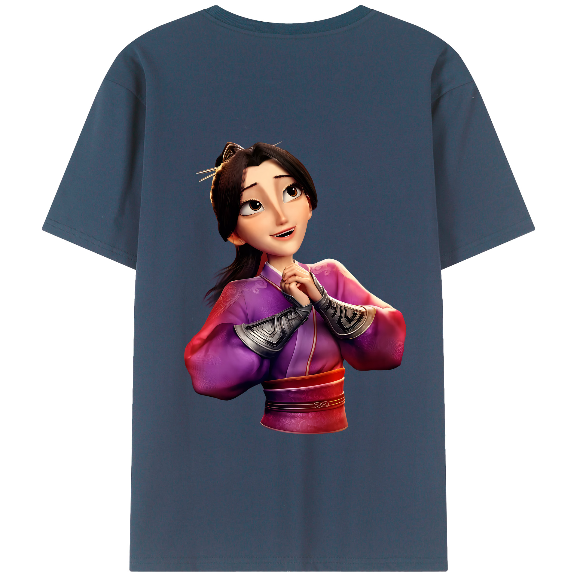 （画像用） Ne Zha 2 ナタ 魔童の大暴れ 綿100％半袖Tシャツ（背面プリント）