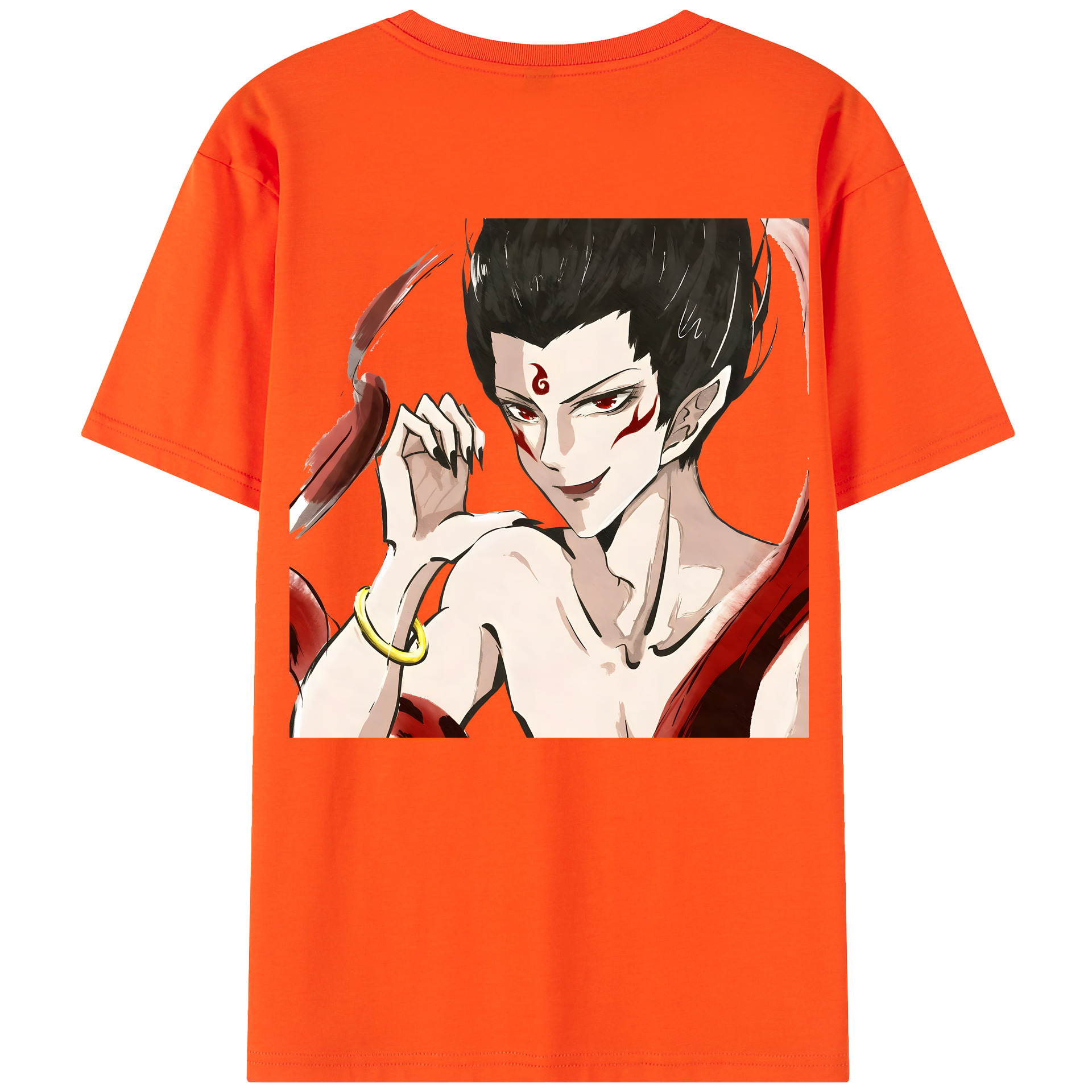 （画像用） Ne Zha 2 ナタ 魔童の大暴れ 綿100％半袖Tシャツ（背面プリント）