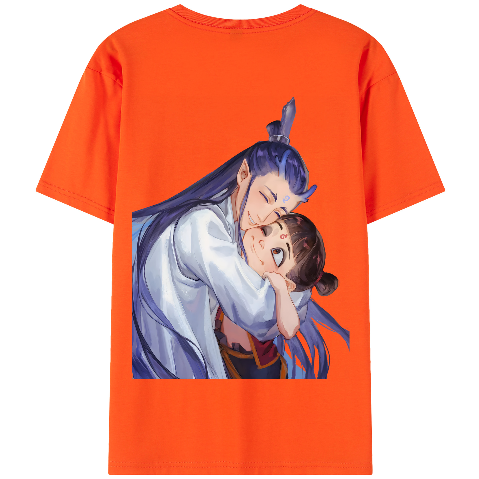 （画像用） Ne Zha 2 ナタ 魔童の大暴れ 綿100％半袖Tシャツ（背面プリント）