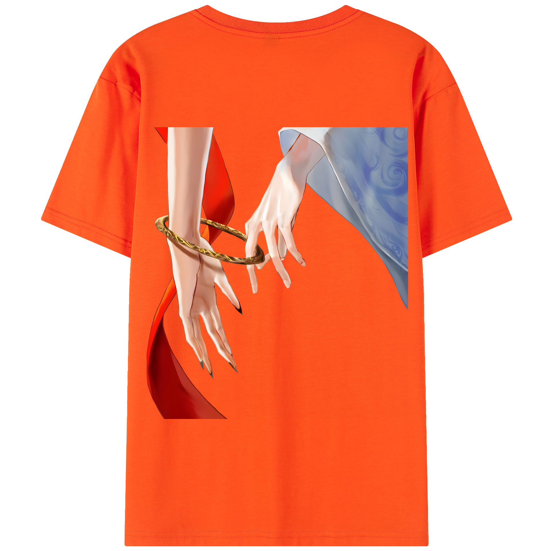 （画像用） Ne Zha 2 ナタ 魔童の大暴れ 綿100％半袖Tシャツ（背面プリント）