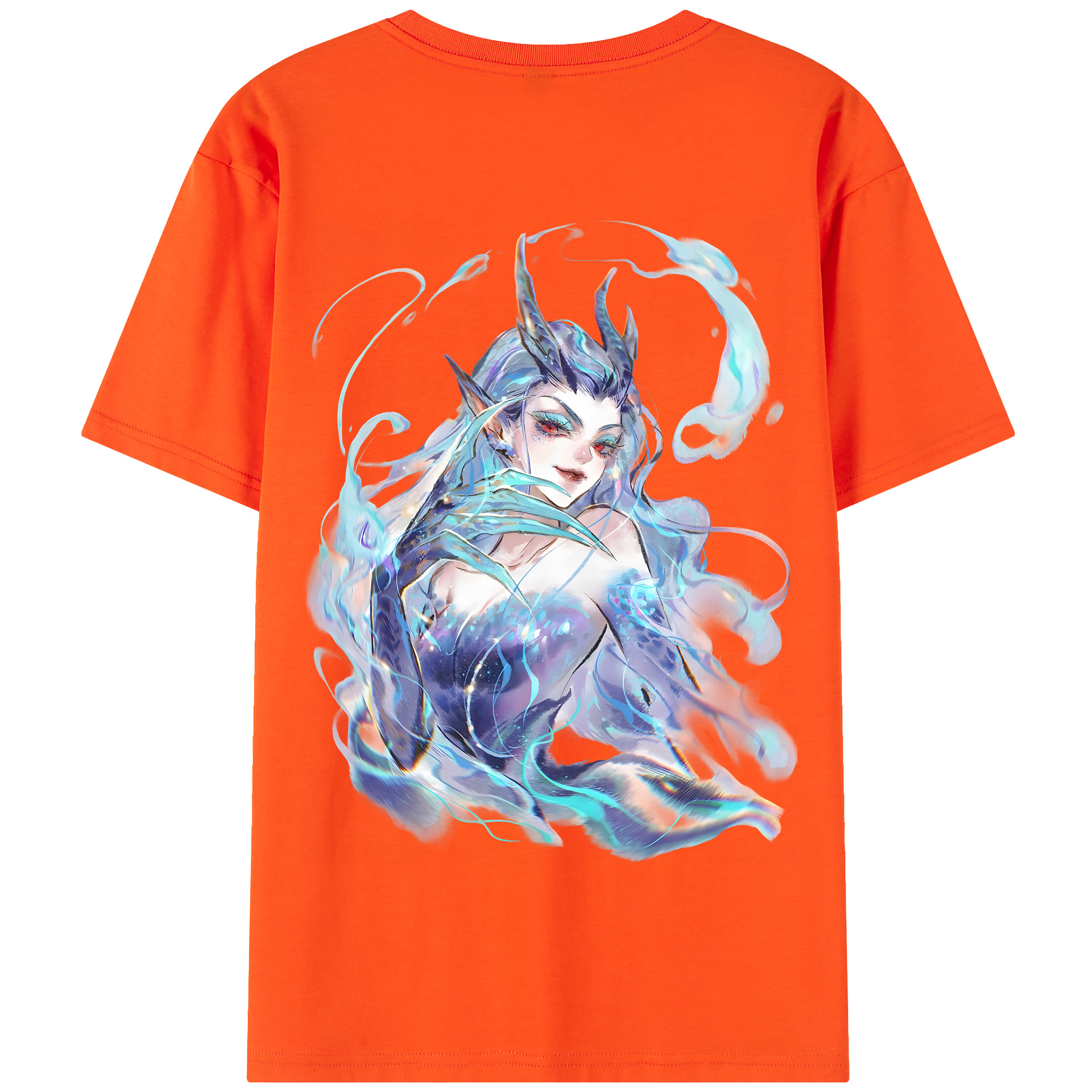 （画像用） Ne Zha 2 ナタ 魔童の大暴れ 綿100％半袖Tシャツ（背面プリント）