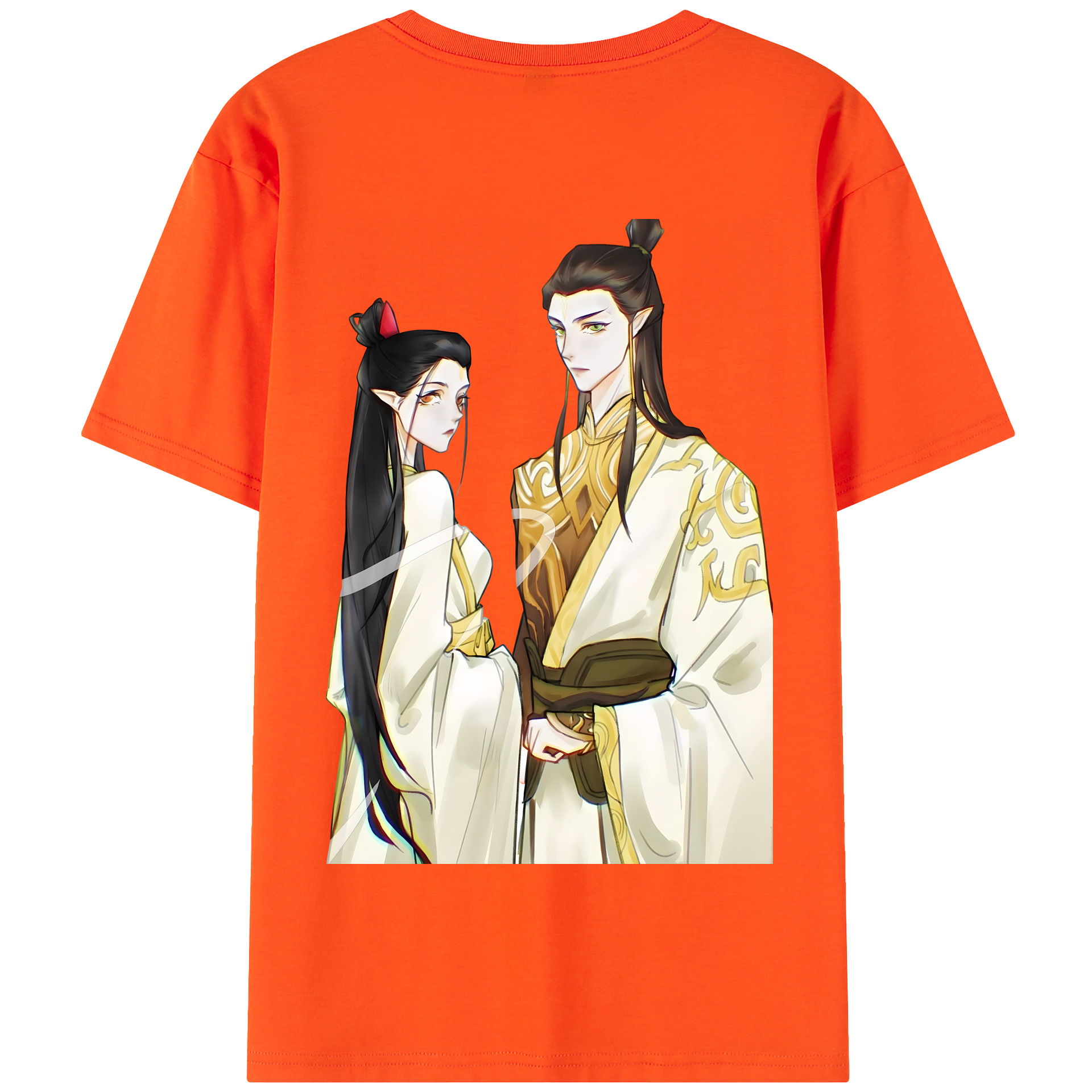 （画像用） Ne Zha 2 ナタ 魔童の大暴れ 綿100％半袖Tシャツ（背面プリント）