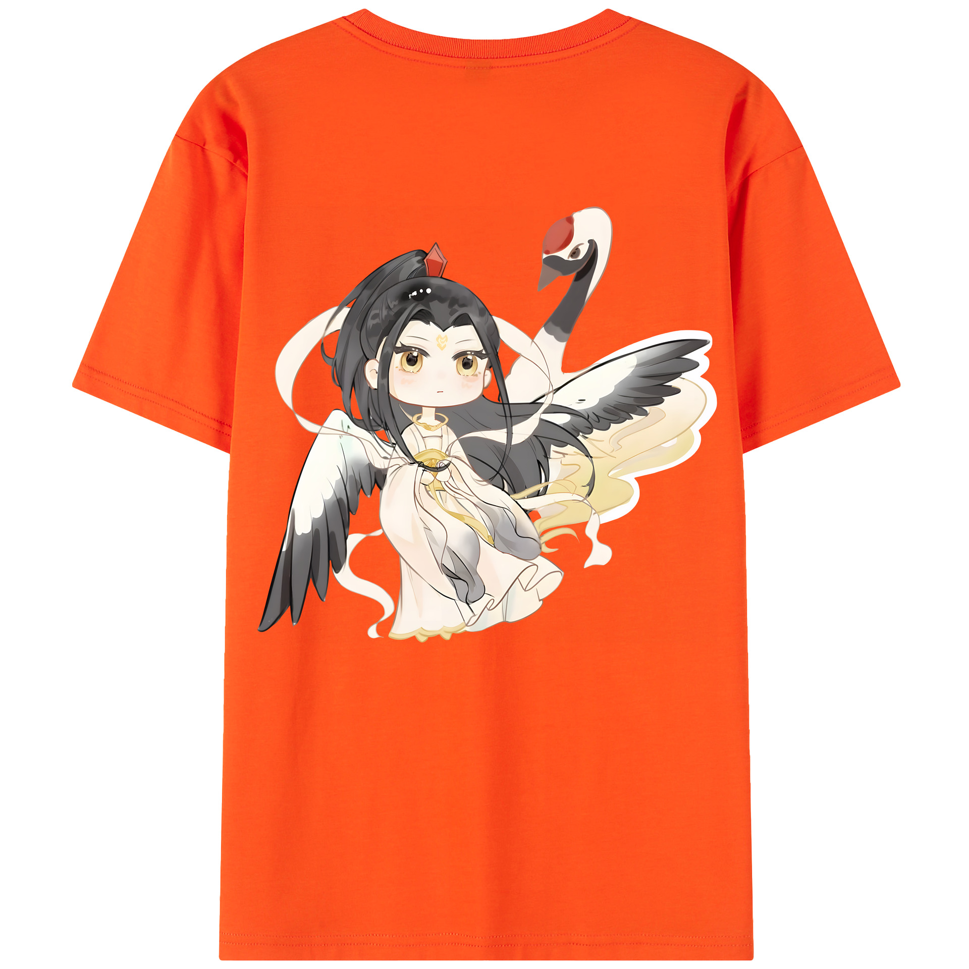 （画像用） Ne Zha 2 ナタ 魔童の大暴れ 綿100％半袖Tシャツ（背面プリント）