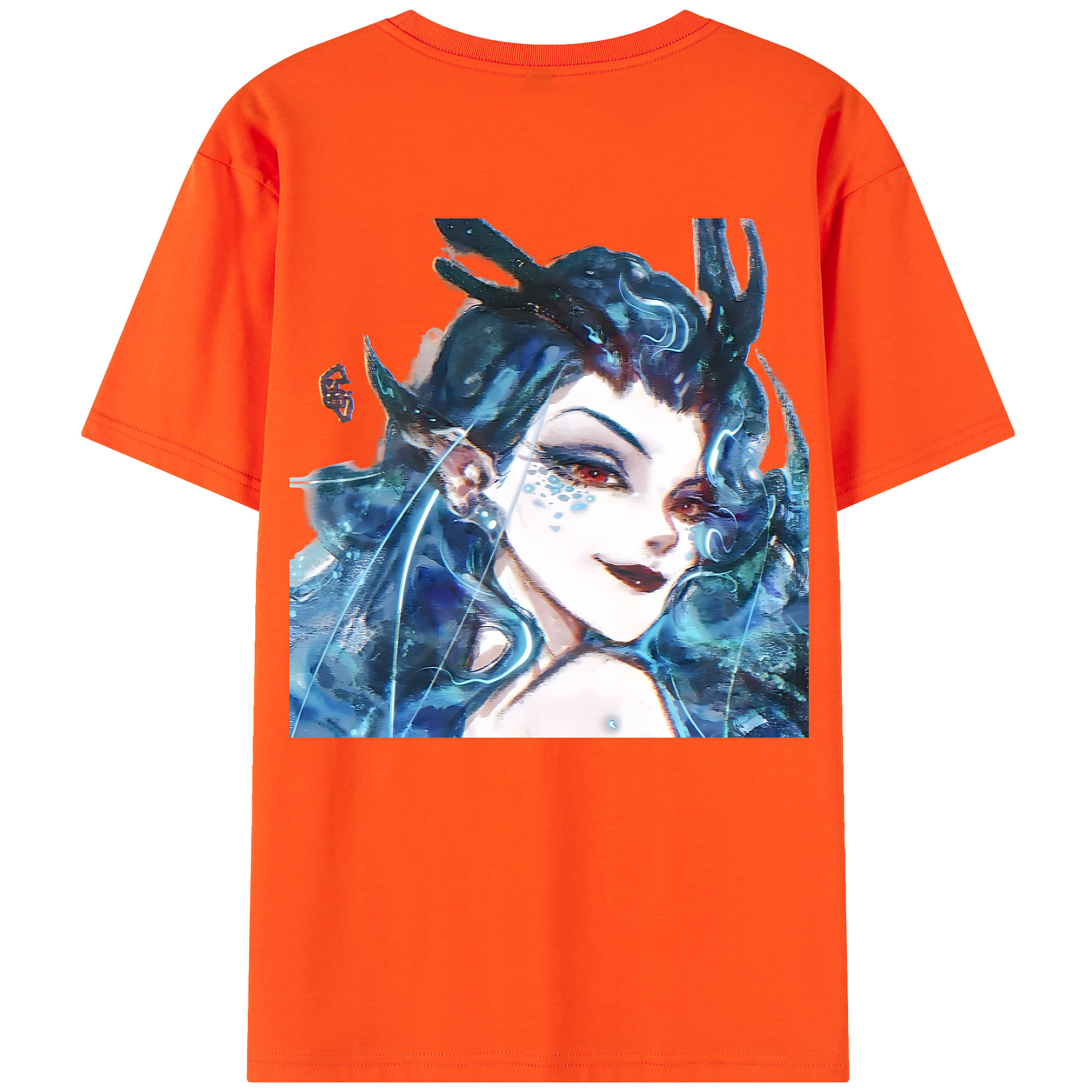 （画像用） Ne Zha 2 ナタ 魔童の大暴れ 綿100％半袖Tシャツ（背面プリント）