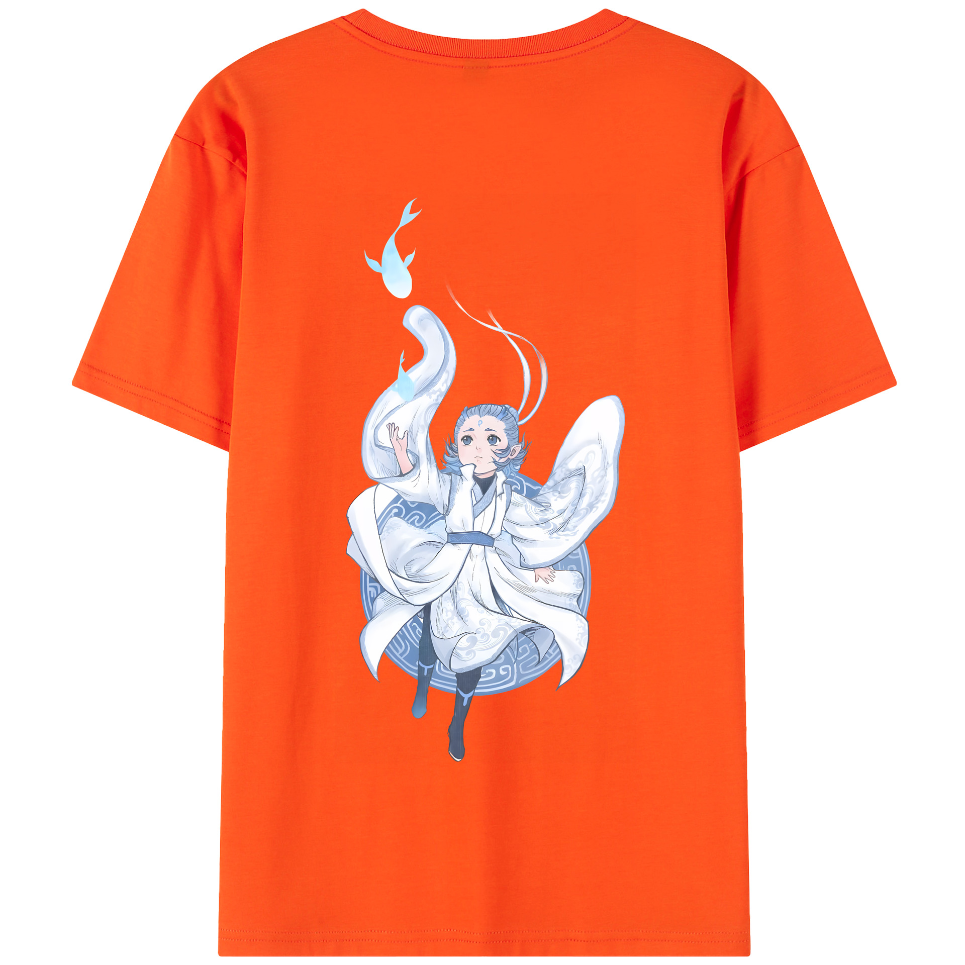 （画像用） Ne Zha 2 ナタ 魔童の大暴れ 綿100％半袖Tシャツ（背面プリント）