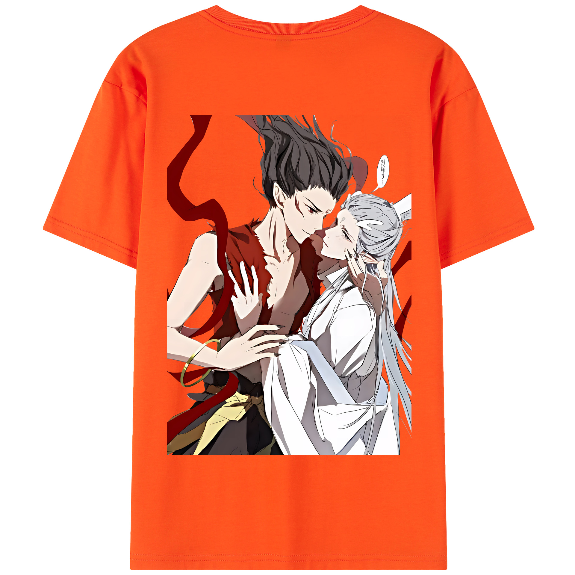 （画像用） Ne Zha 2 ナタ 魔童の大暴れ 綿100％半袖Tシャツ（背面プリント）