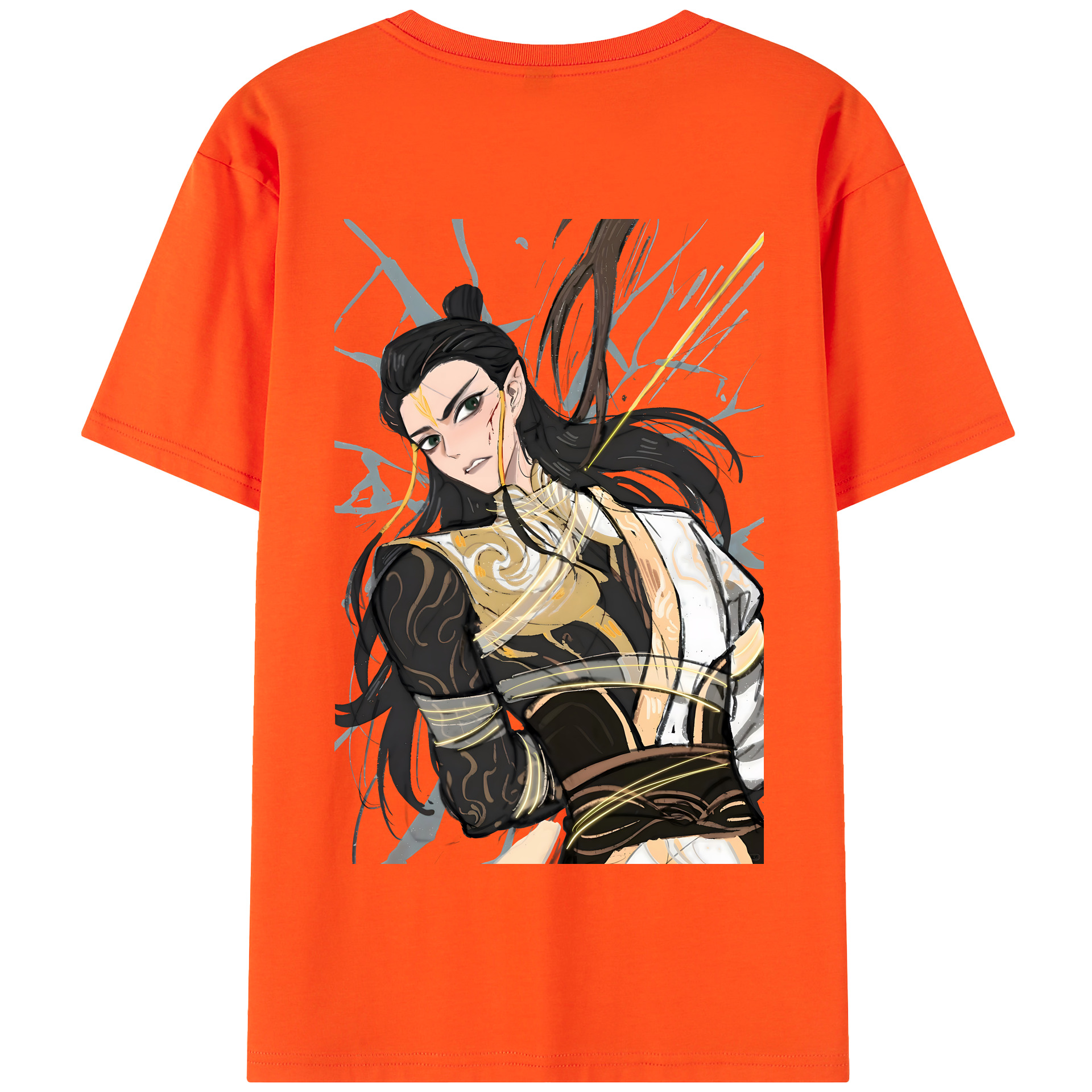 （画像用） Ne Zha 2 ナタ 魔童の大暴れ 綿100％半袖Tシャツ（背面プリント）