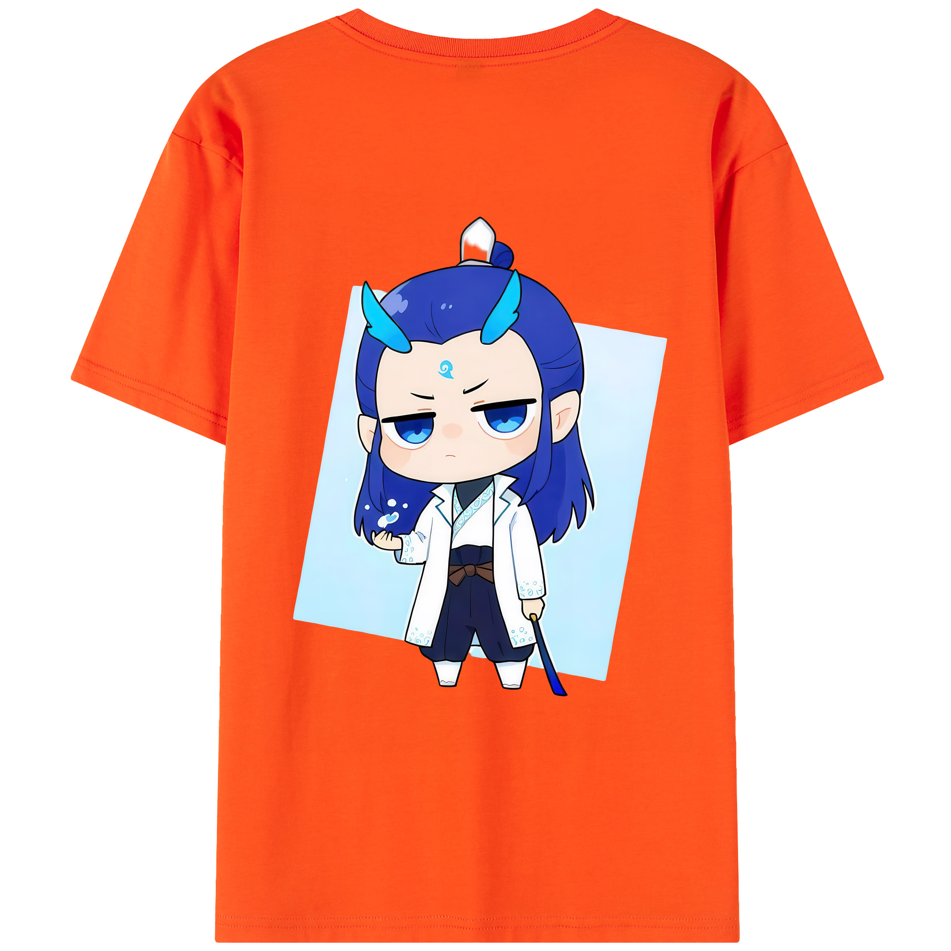 （画像用） Ne Zha 2 ナタ 魔童の大暴れ 綿100％半袖Tシャツ（背面プリント）
