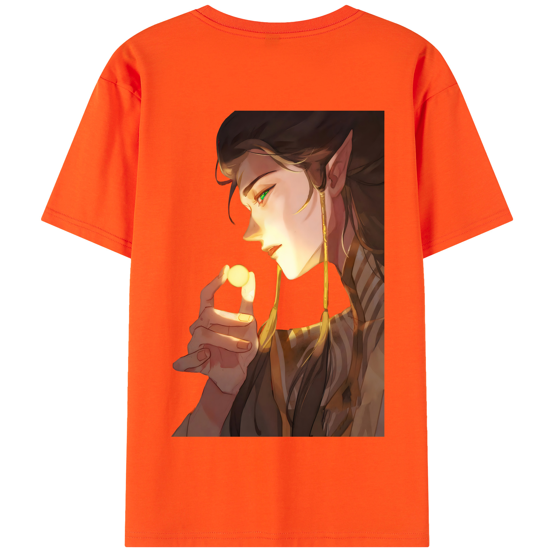 （画像用） Ne Zha 2 ナタ 魔童の大暴れ 綿100％半袖Tシャツ（背面プリント）