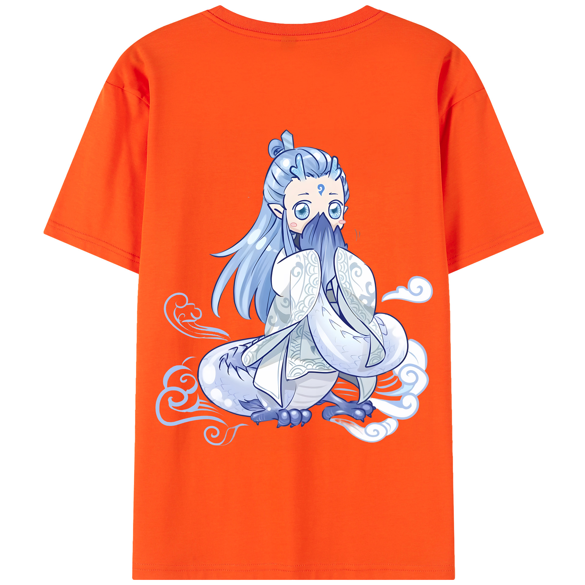 （画像用） Ne Zha 2 ナタ 魔童の大暴れ 綿100％半袖Tシャツ（背面プリント）