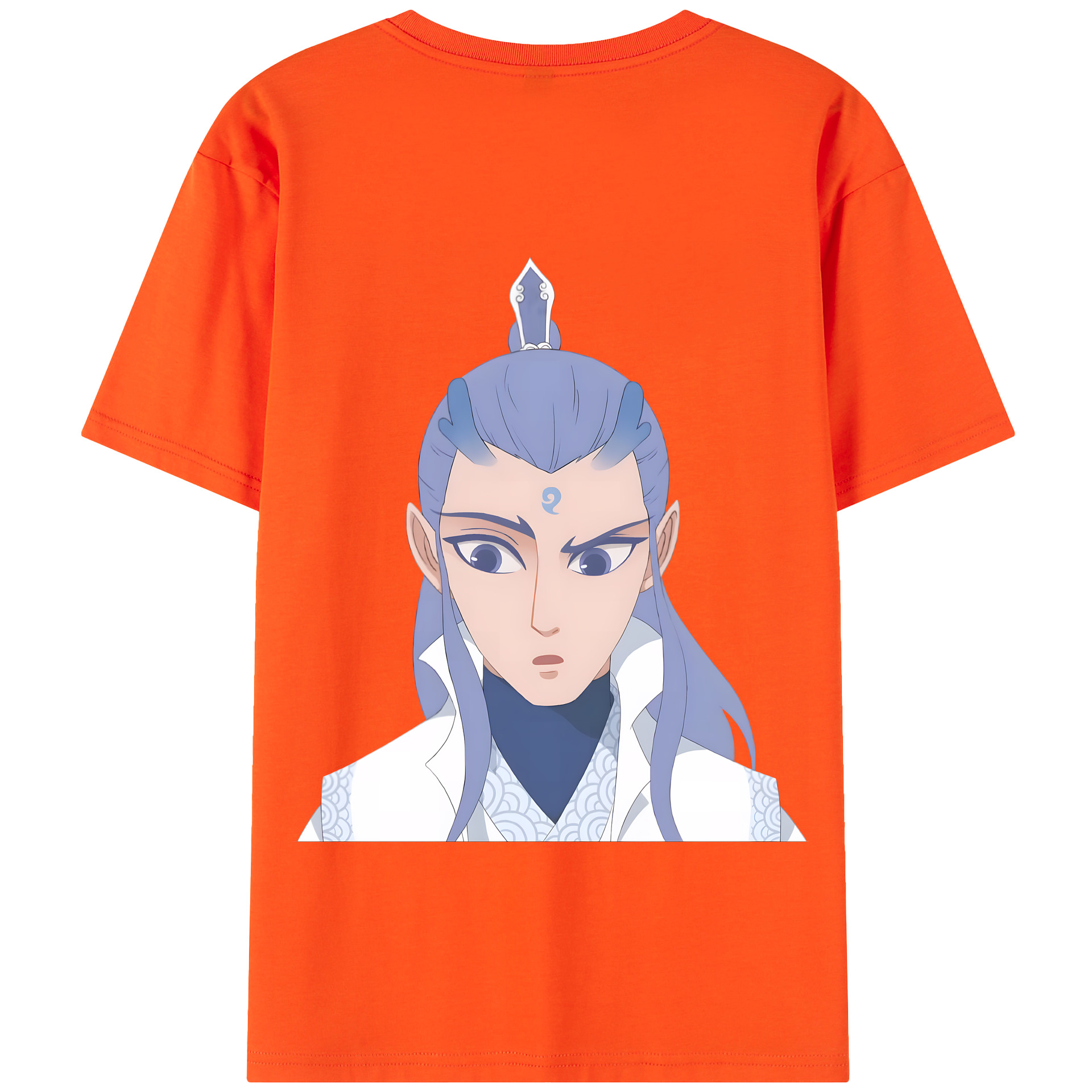 （画像用） Ne Zha 2 ナタ 魔童の大暴れ 綿100％半袖Tシャツ（背面プリント）