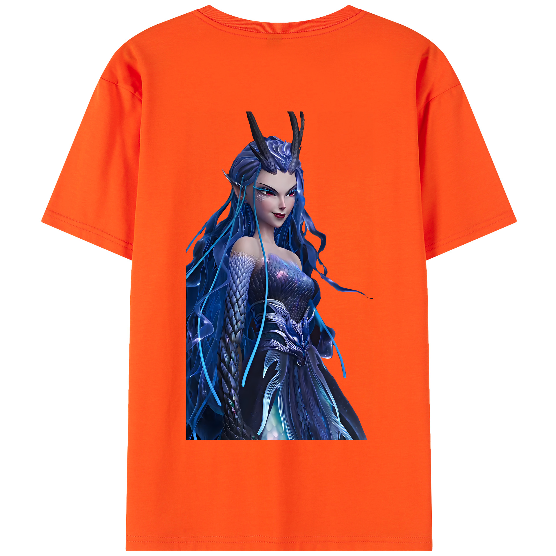 （画像用） Ne Zha 2 ナタ 魔童の大暴れ 綿100％半袖Tシャツ（背面プリント）