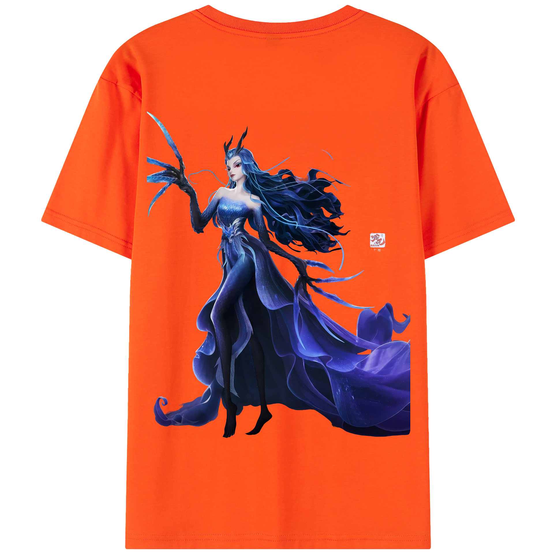 （画像用） Ne Zha 2 ナタ 魔童の大暴れ 綿100％半袖Tシャツ（背面プリント）