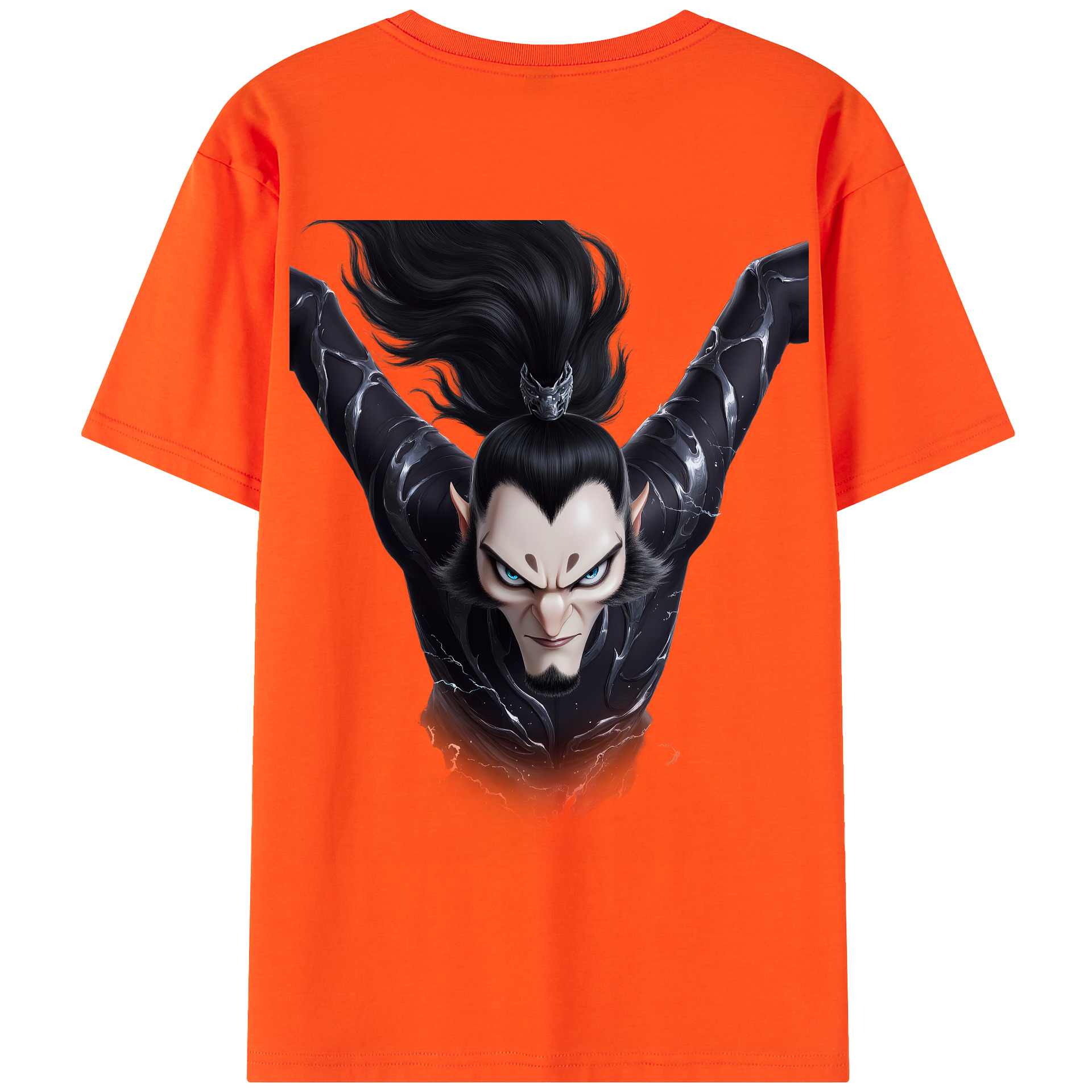 （画像用） Ne Zha 2 ナタ 魔童の大暴れ 綿100％半袖Tシャツ（背面プリント）