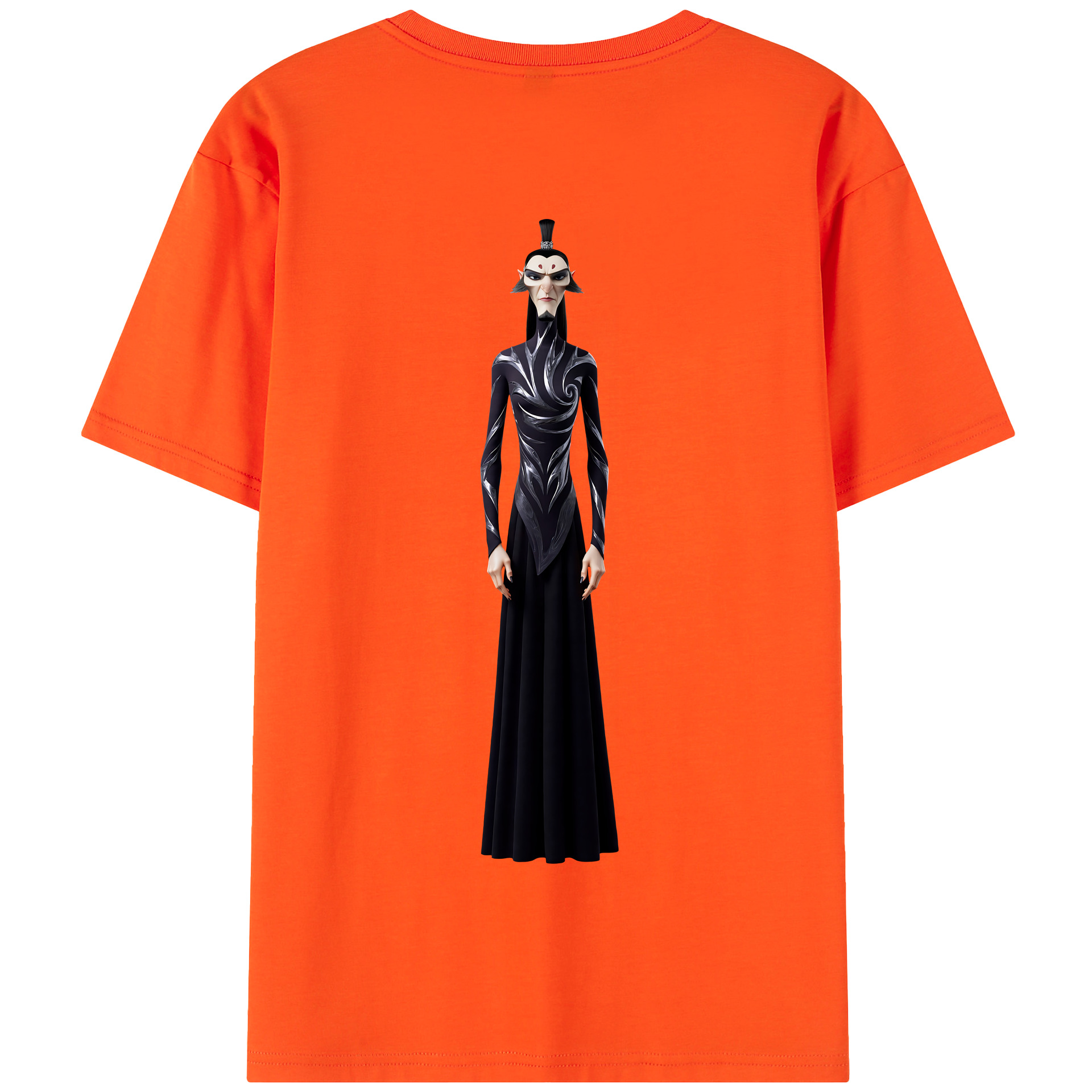 （画像用） Ne Zha 2 ナタ 魔童の大暴れ 綿100％半袖Tシャツ（背面プリント）