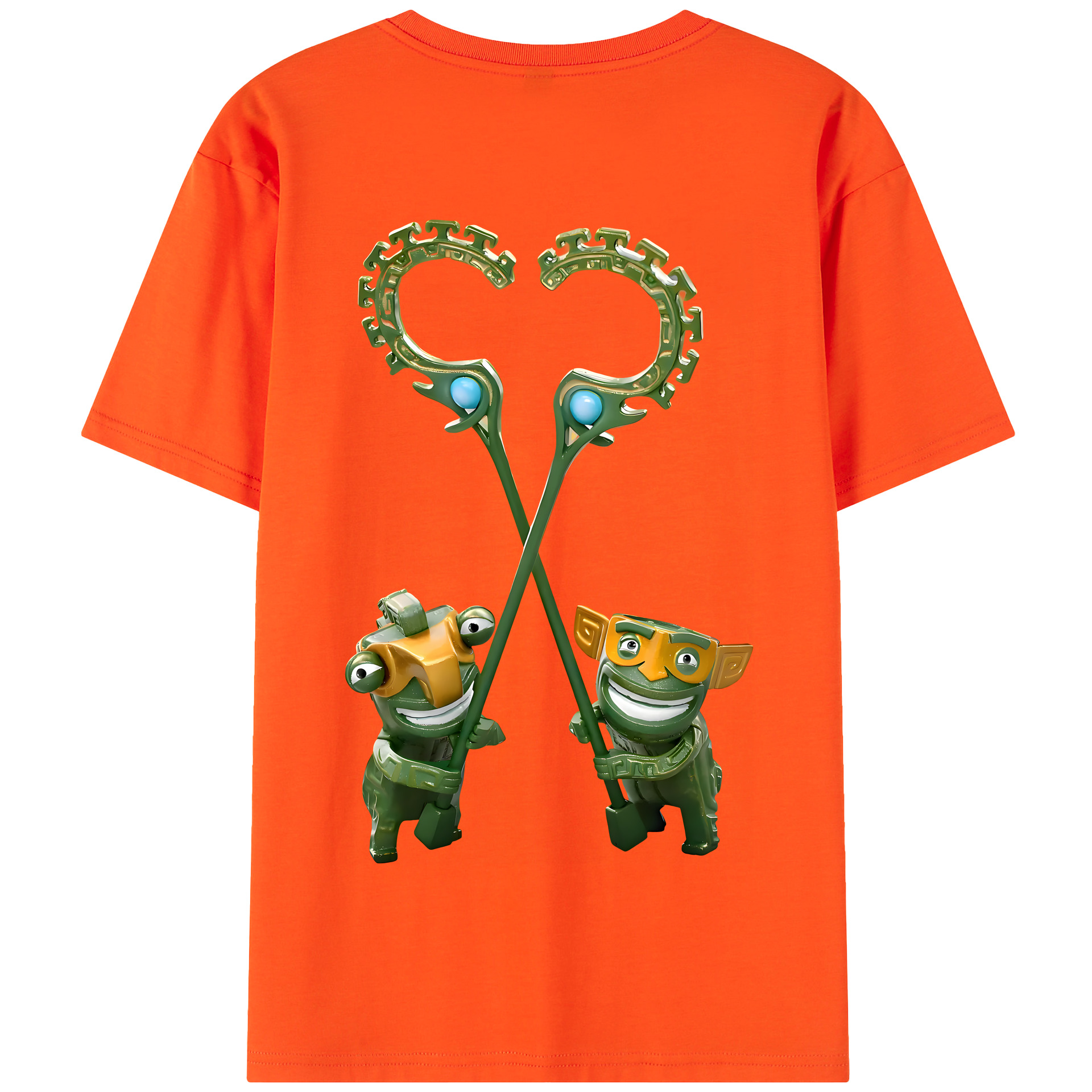 （画像用） Ne Zha 2 ナタ 魔童の大暴れ 綿100％半袖Tシャツ（背面プリント）