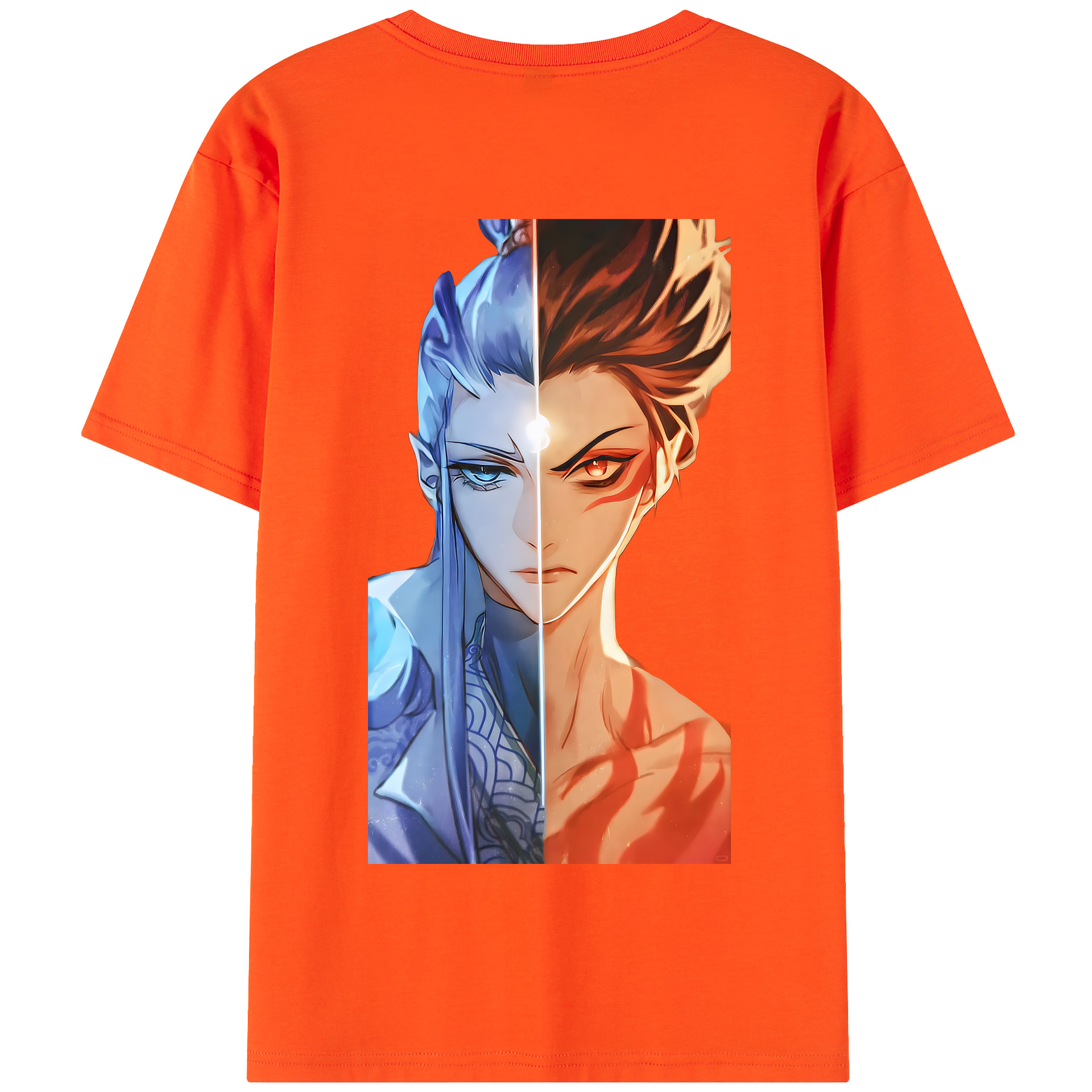 （画像用） Ne Zha 2 ナタ 魔童の大暴れ 綿100％半袖Tシャツ（背面プリント）