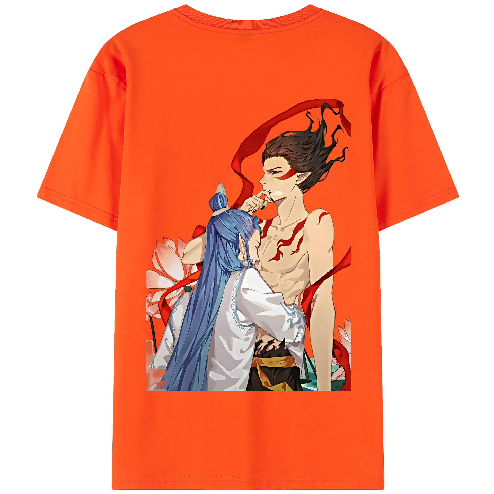 （画像用） Ne Zha 2 ナタ 魔童の大暴れ 綿100％半袖Tシャツ（背面プリント）
