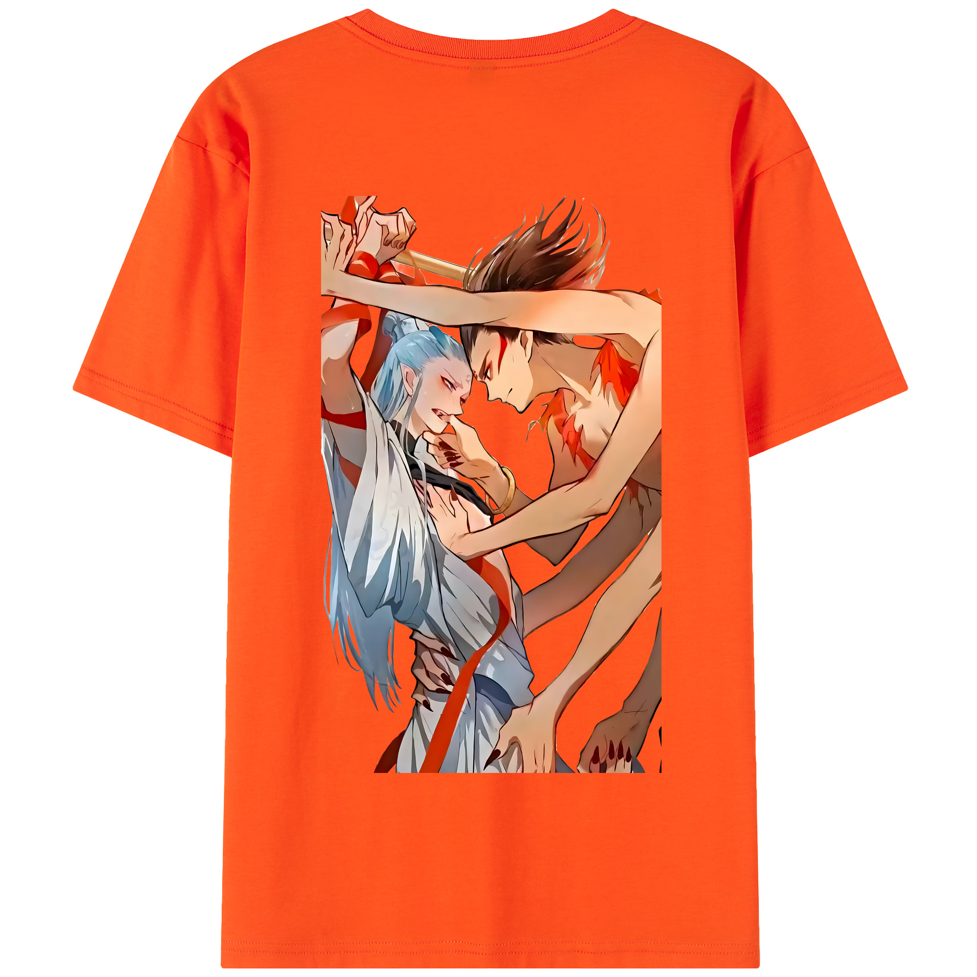 （画像用） Ne Zha 2 ナタ 魔童の大暴れ 綿100％半袖Tシャツ（背面プリント）