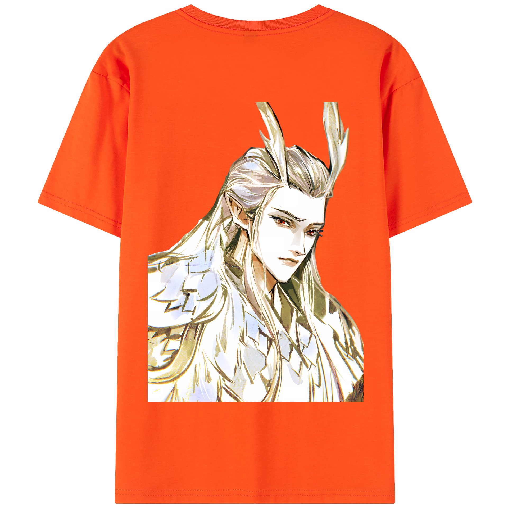 （画像用） Ne Zha 2 ナタ 魔童の大暴れ 綿100％半袖Tシャツ（背面プリント）