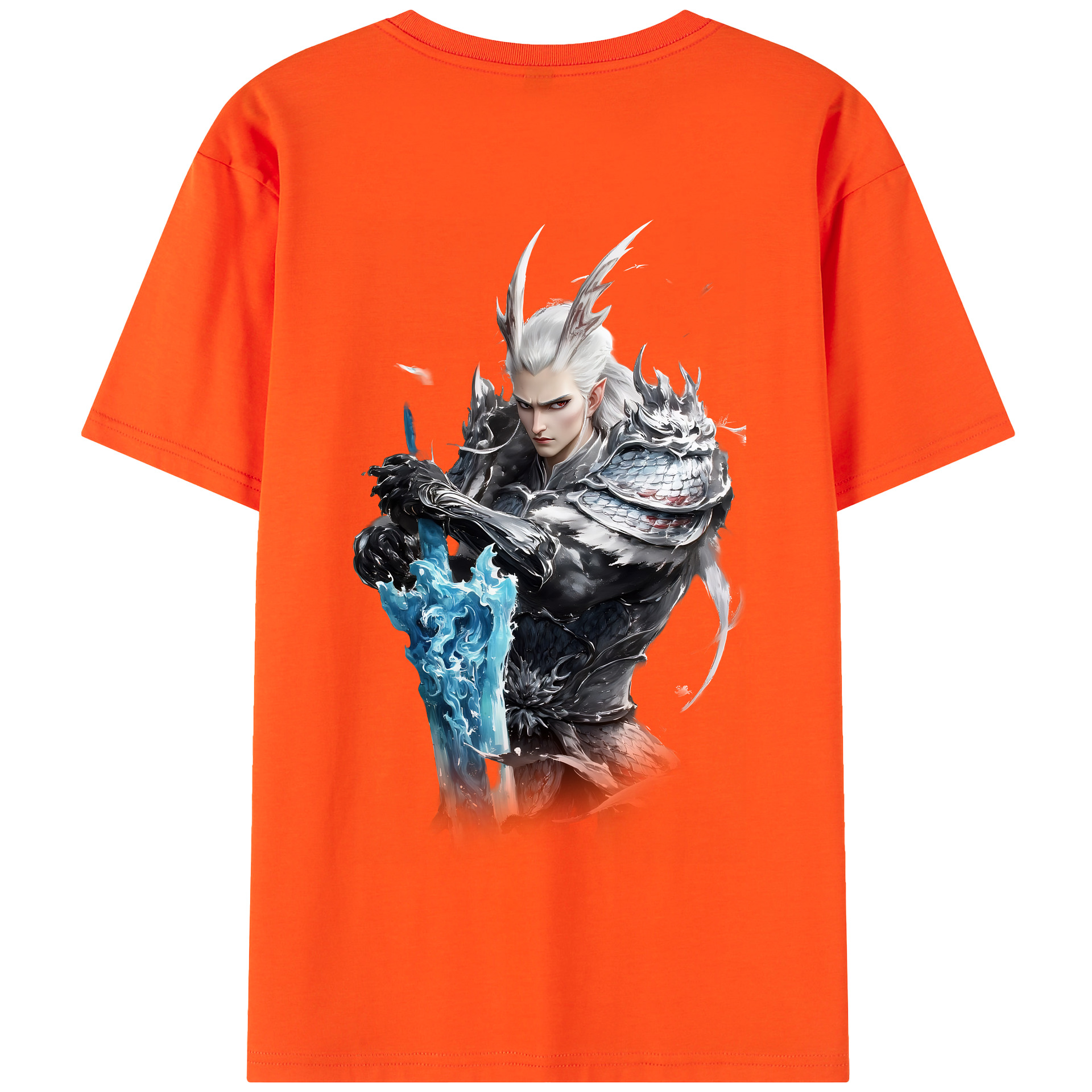 （画像用） Ne Zha 2 ナタ 魔童の大暴れ 綿100％半袖Tシャツ（背面プリント）