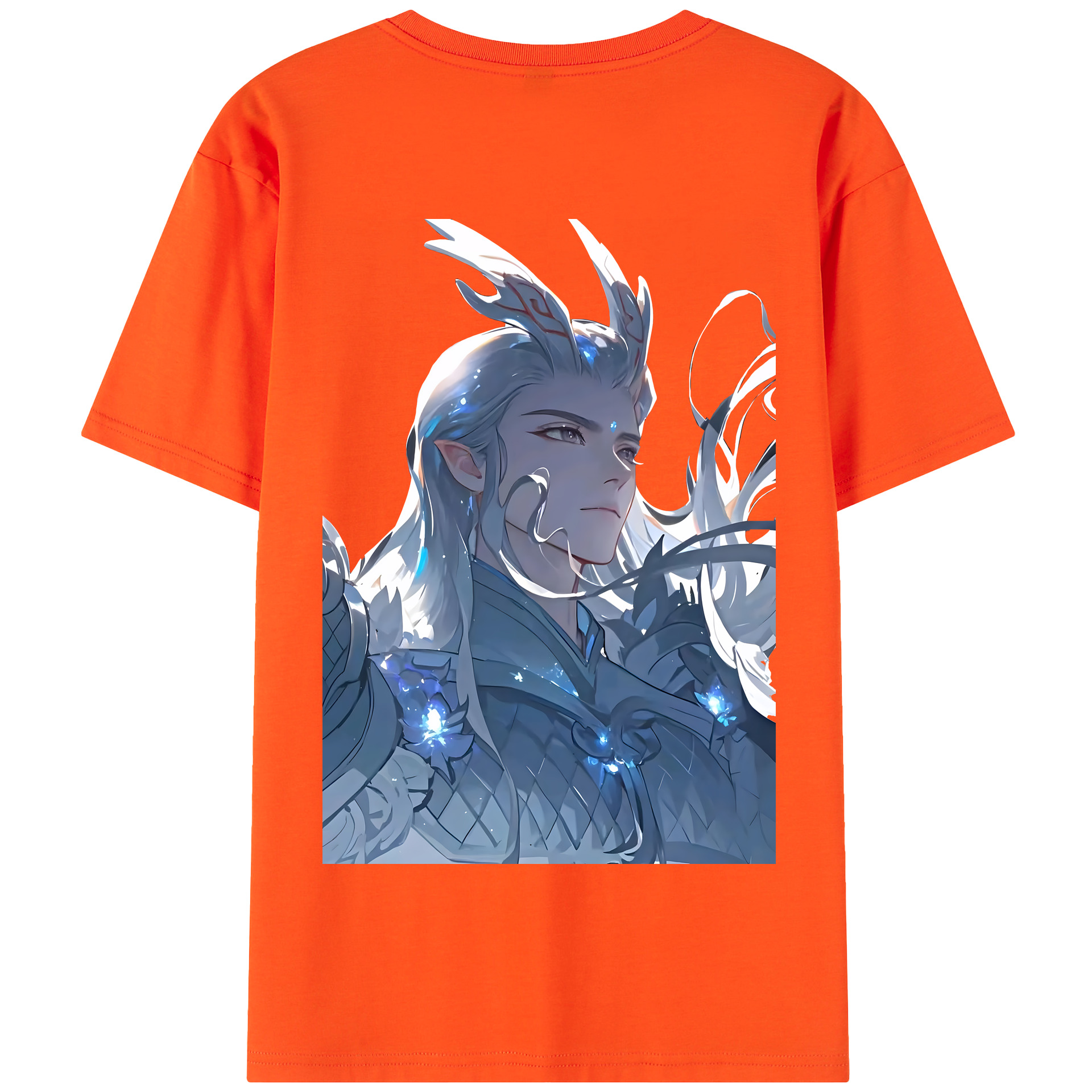 （画像用） Ne Zha 2 ナタ 魔童の大暴れ 綿100％半袖Tシャツ（背面プリント）