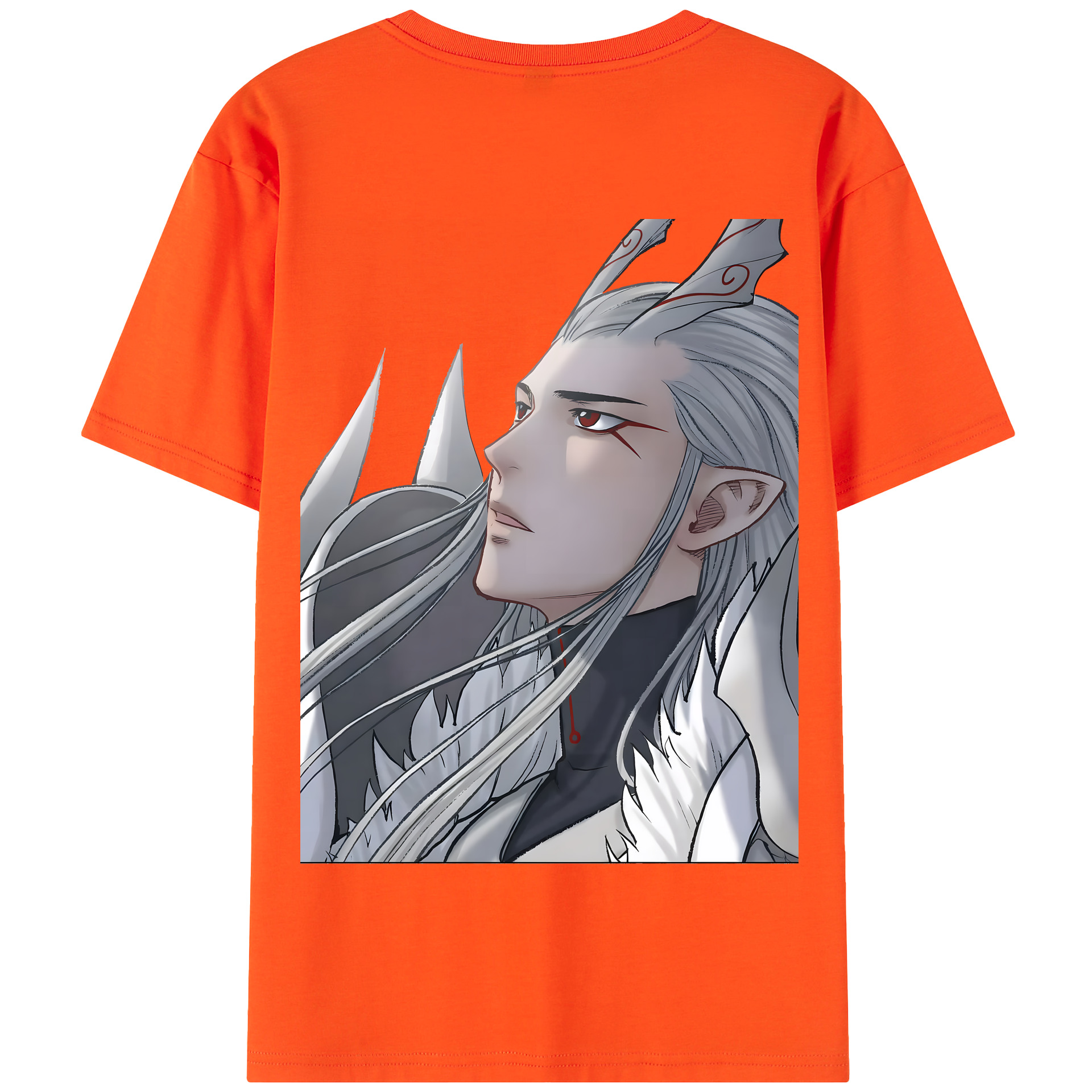 （画像用） Ne Zha 2 ナタ 魔童の大暴れ 綿100％半袖Tシャツ（背面プリント）